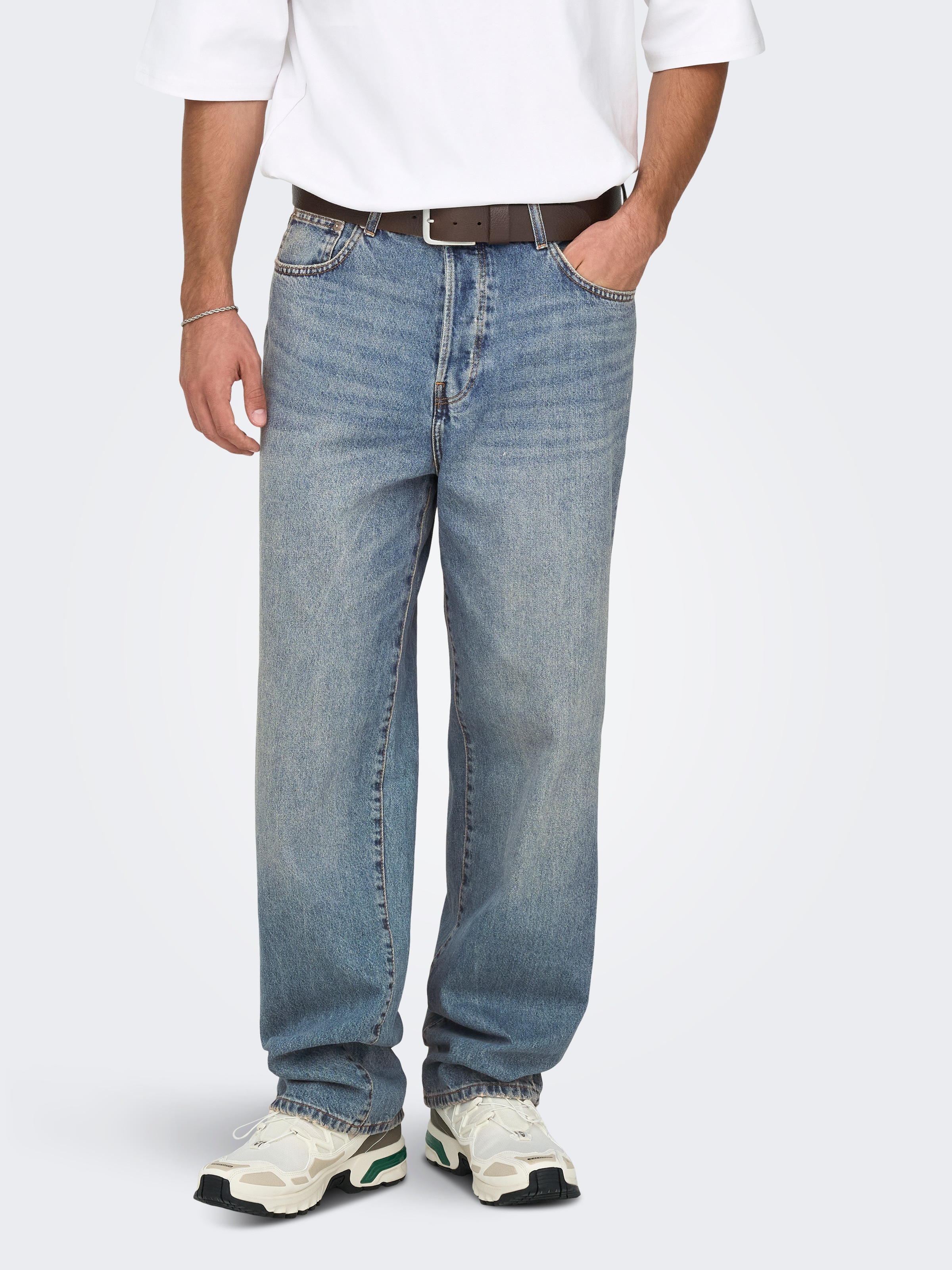 ONLY & SONS Loose-fit-Jeans "ONSFADE LOOSE WB 6778 A14 DNM NOOS" günstig online kaufen