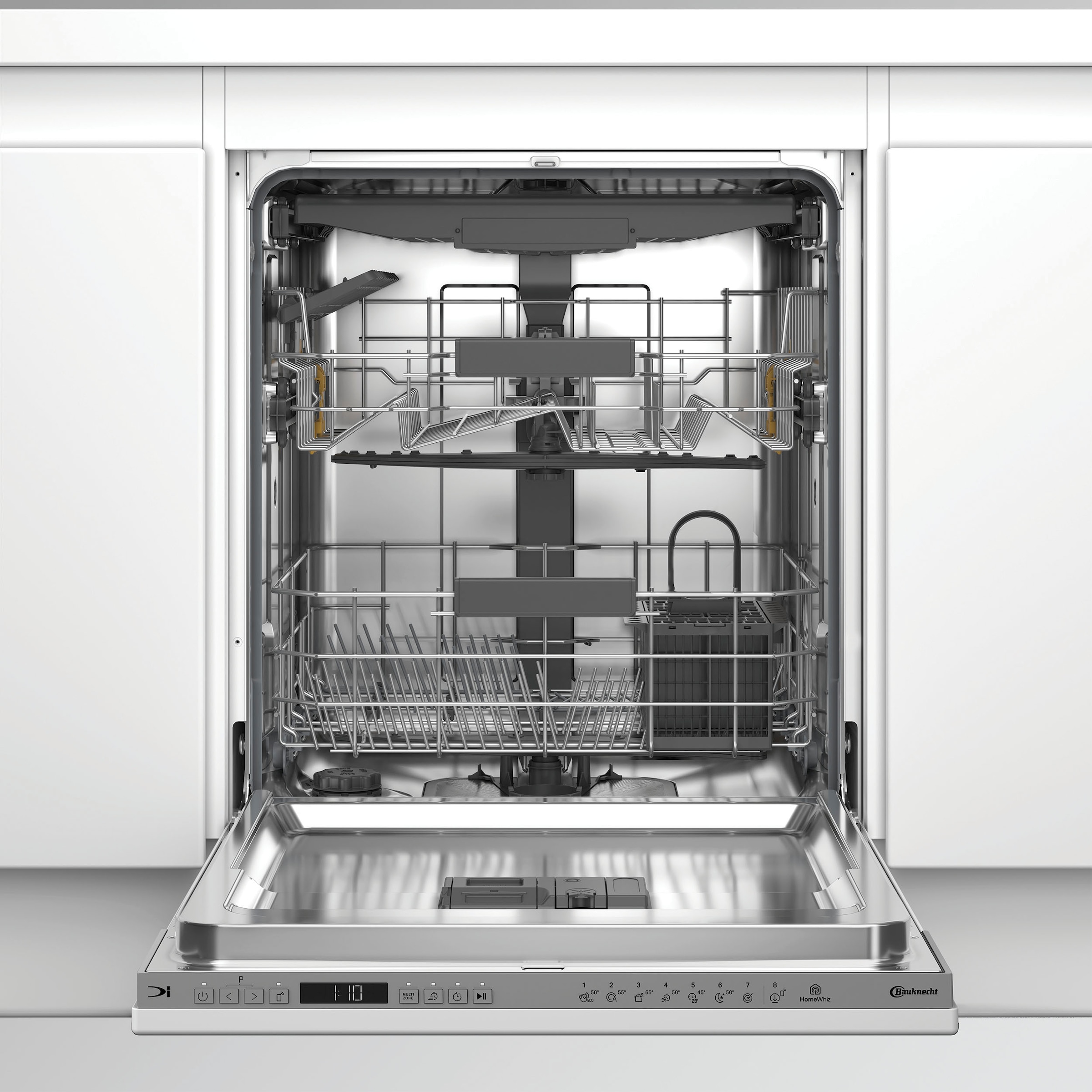 BAUKNECHT vollintegrierbarer Geschirrspüler »OBIC Ecosilent2 7540« 8,9 l 14 tlg. Maßgedecke ActiveDry – automatische Türöffnung für bessere Trocknungsergebnisse