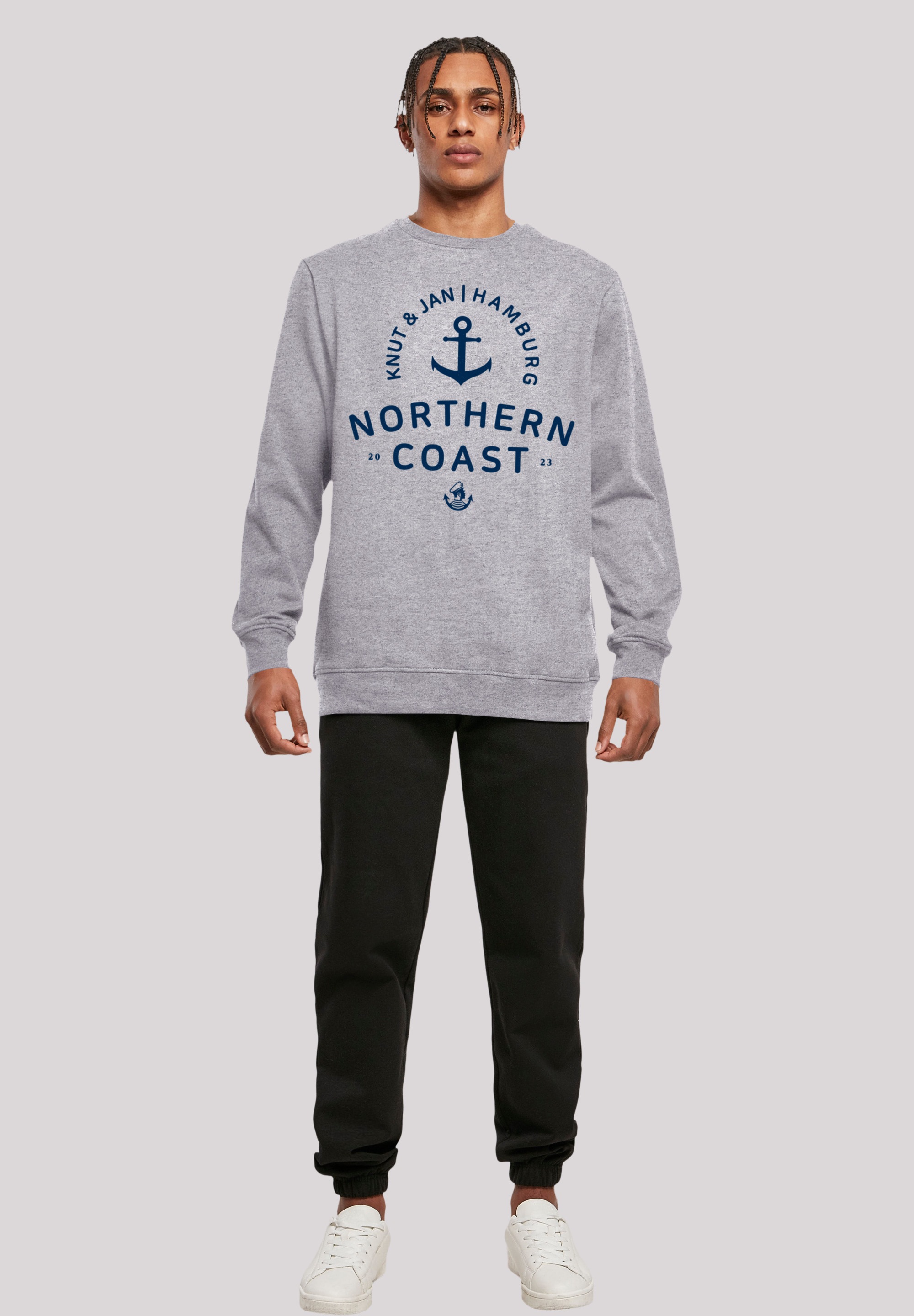 F4NT4STIC Kapuzenpullover »Nordsee Knut & Jan Hamburg«, Print