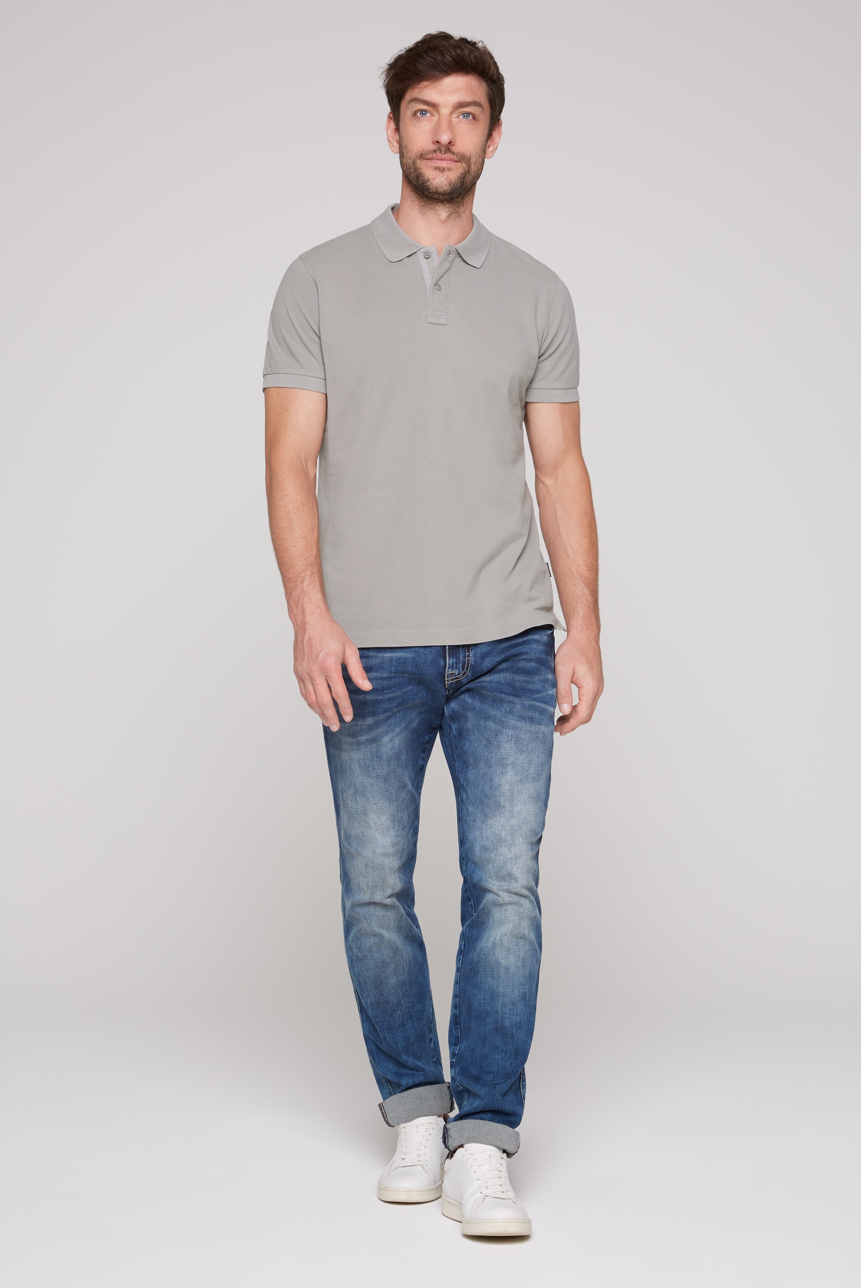 CAMP DAVID Poloshirt, mit Seitenschlitze