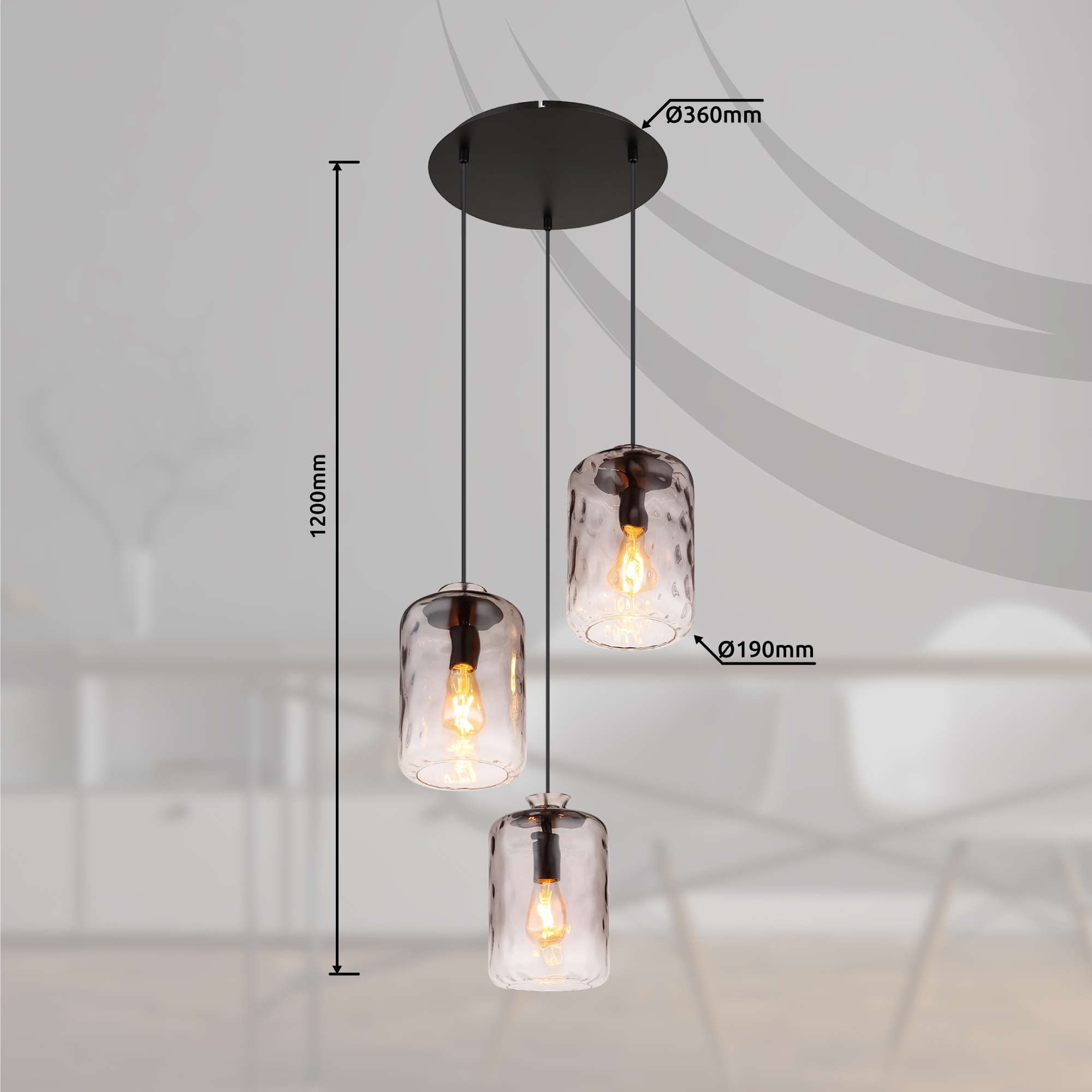 GLOBO LIGHTING Hängeleuchte »DARINA« E27 1 Stk. Hängelampe Esszimmer-Leuchte Esstischleuchte Wohnzimmer