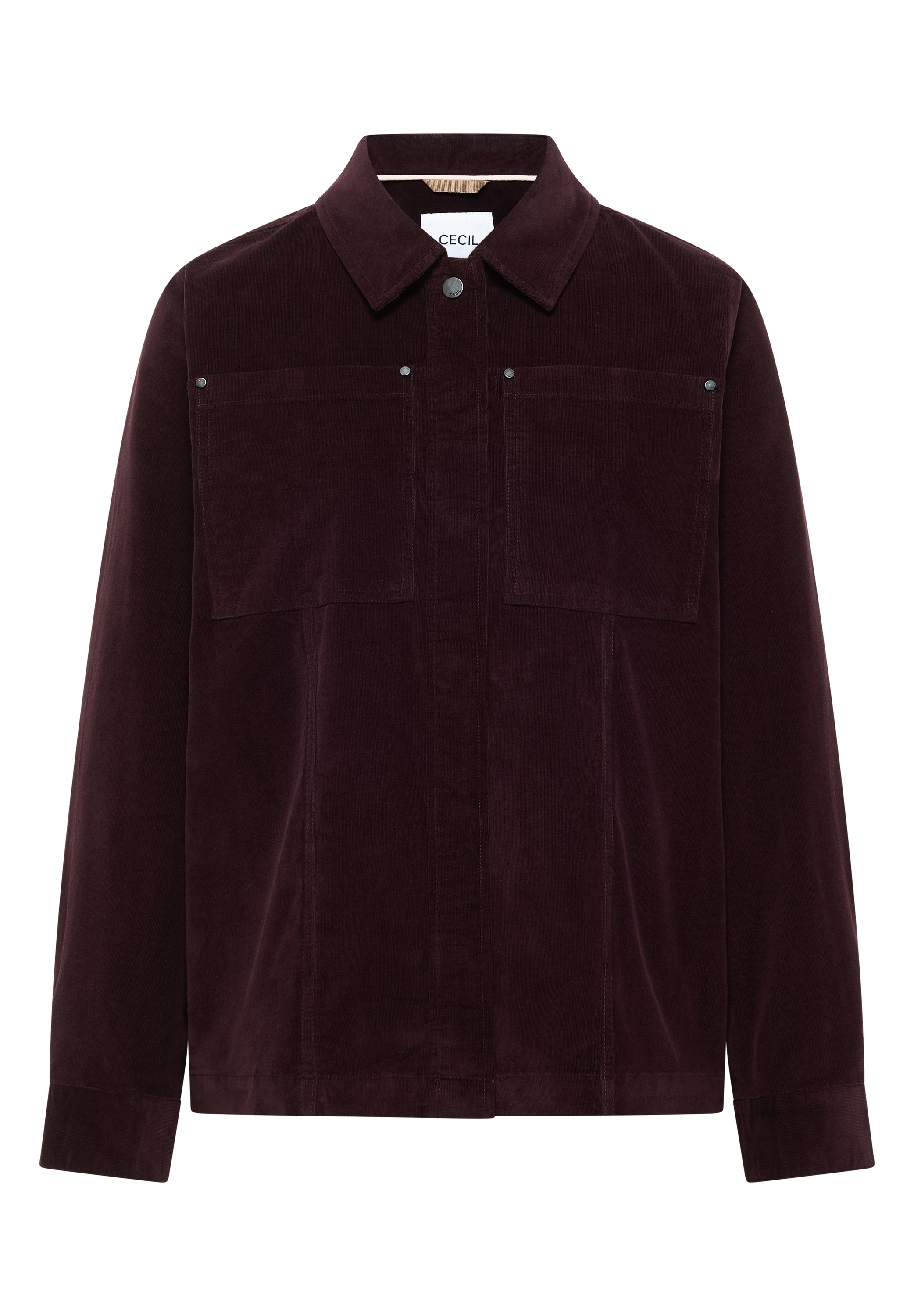 Cecil Cordjacke Feincord Overshirt, Baumwollmix, Brusttaschen