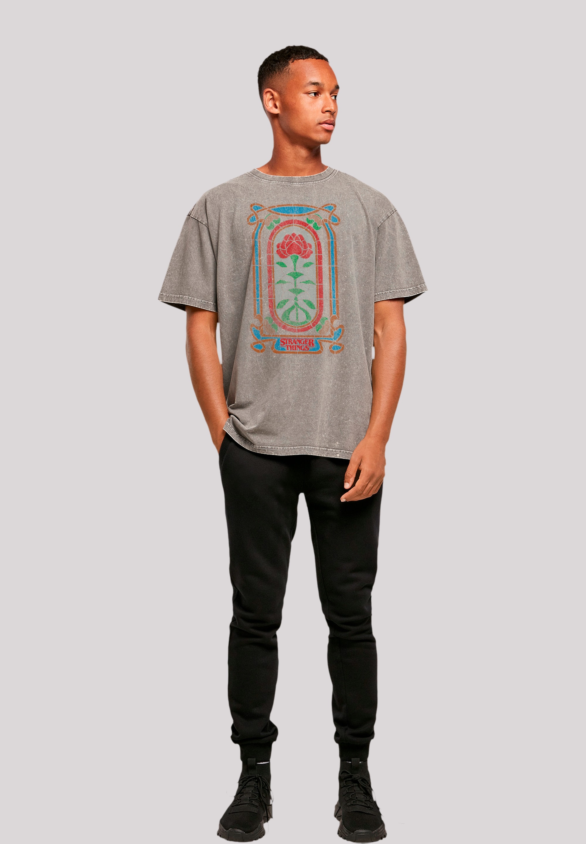 F4NT4STIC T-Shirt »Stranger Things Rose Window Netflix TV Series«, Premium Qualität