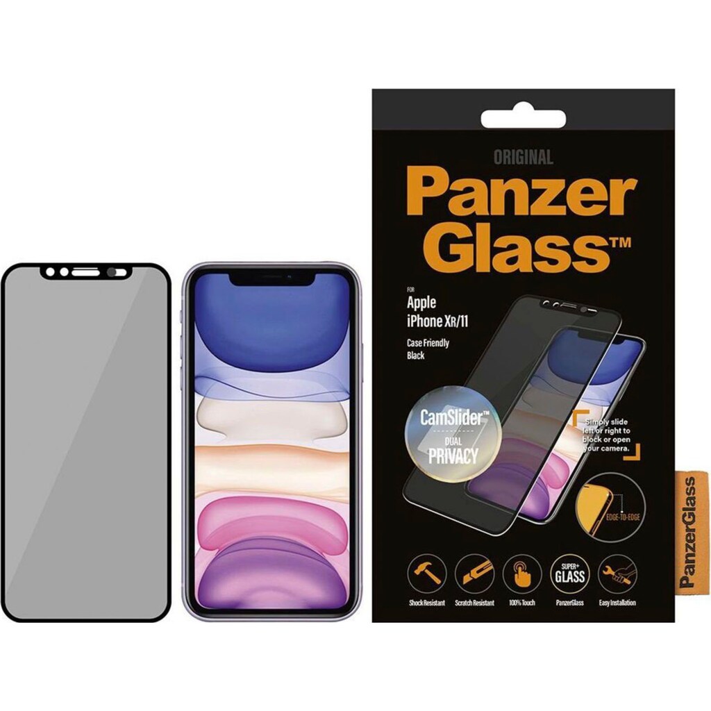 PanzerGlass Displayschutzglas »Privacy CamSlider Apple iPhone XR/11«, für Apple iPhone XR/11