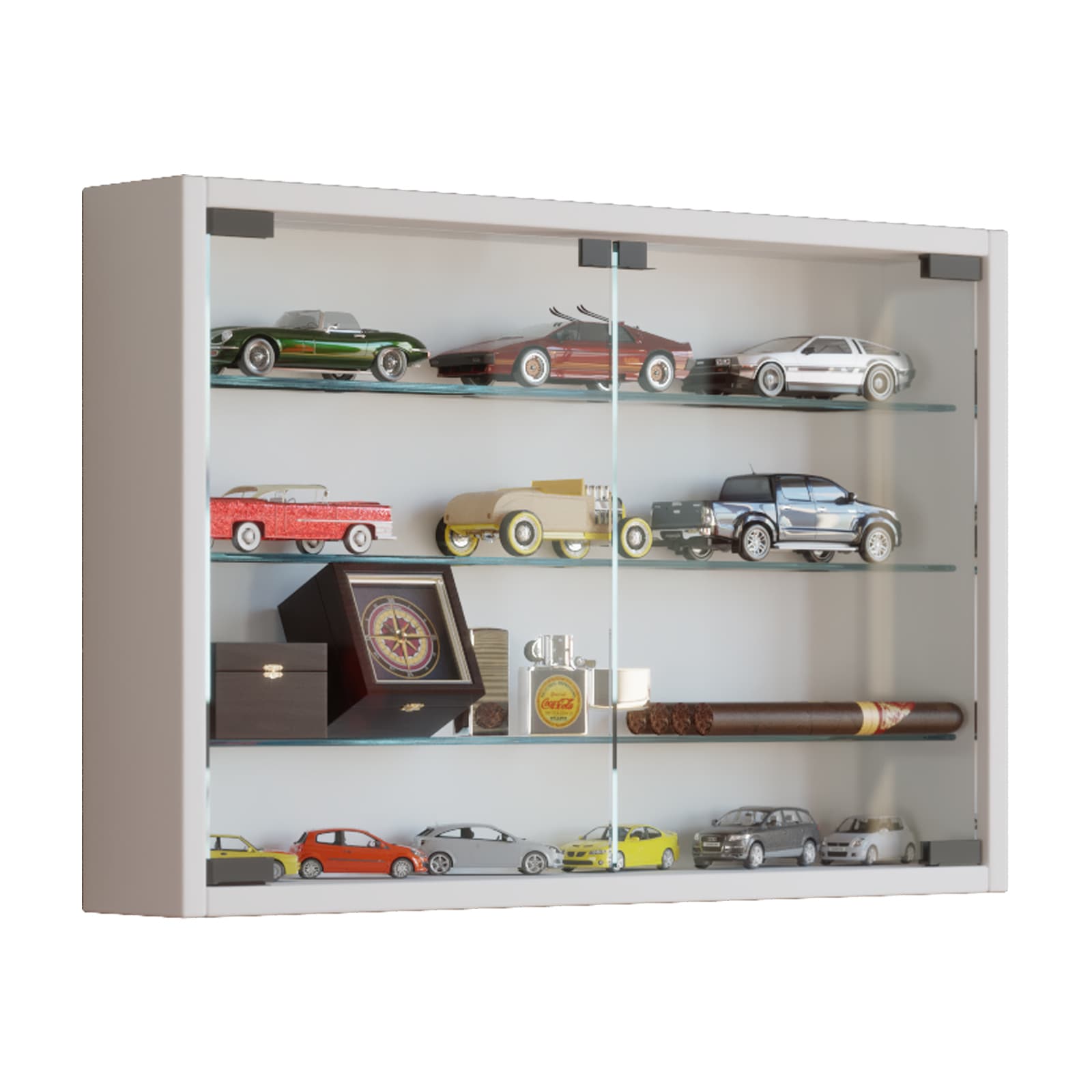 Ebuy24 Weiß Hängevitrine Wandvitrine Glas Mandosa M - Image 6