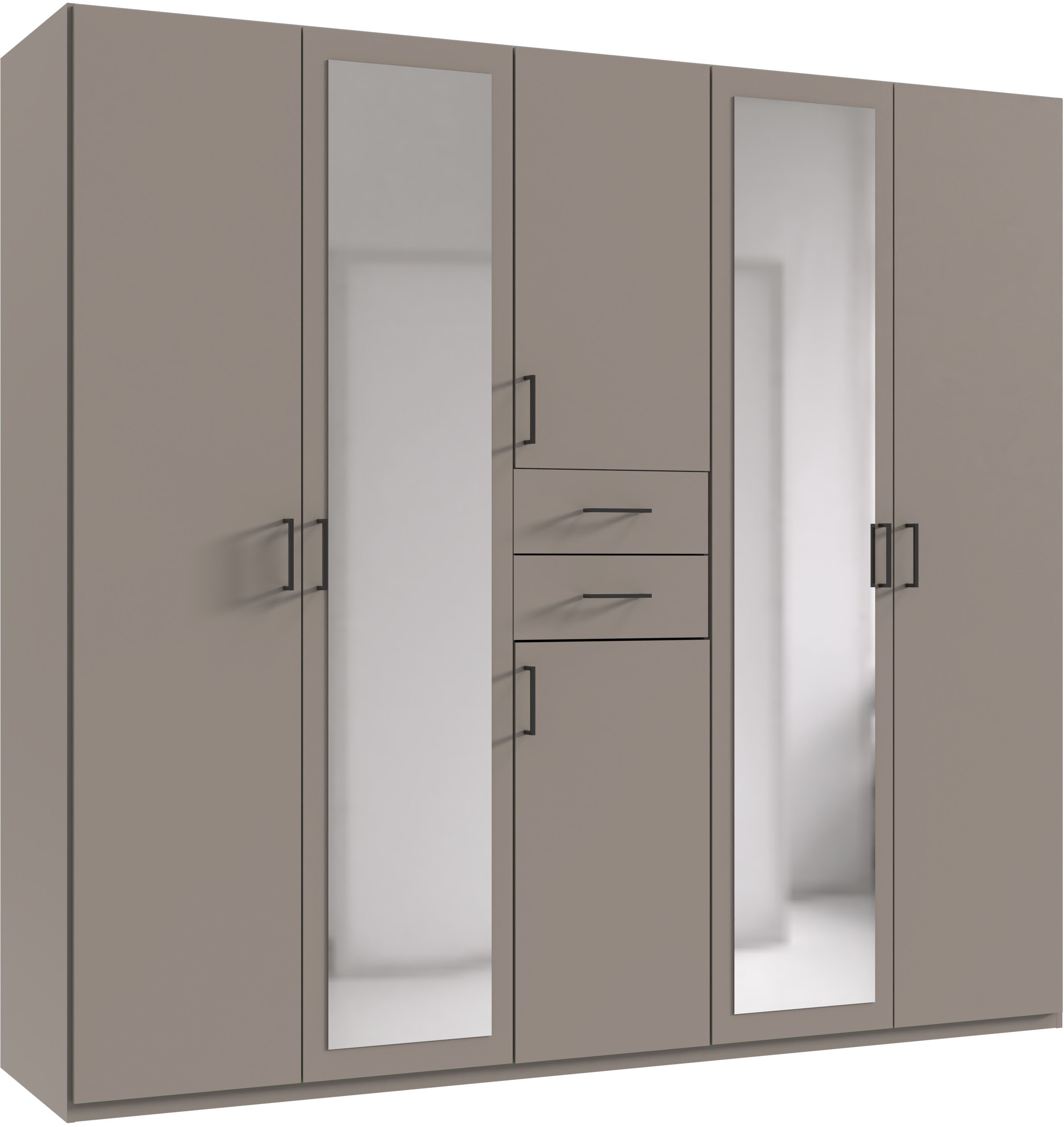 Wimex Kleiderschrank "Diver Drehtürenschrank mit Spiegel, in der Breite: 225cm" Bestseller Schlafzimmerschrank wahlweise 3 Innenausstattungen