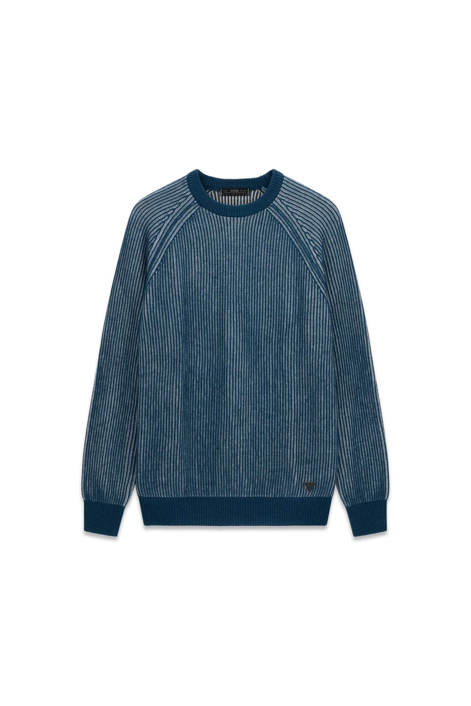 Guess Strickpullover »NIRO VANISÃˆ STRIPES« mit Wolle, Rundhalsausschnitt, Regular Fit