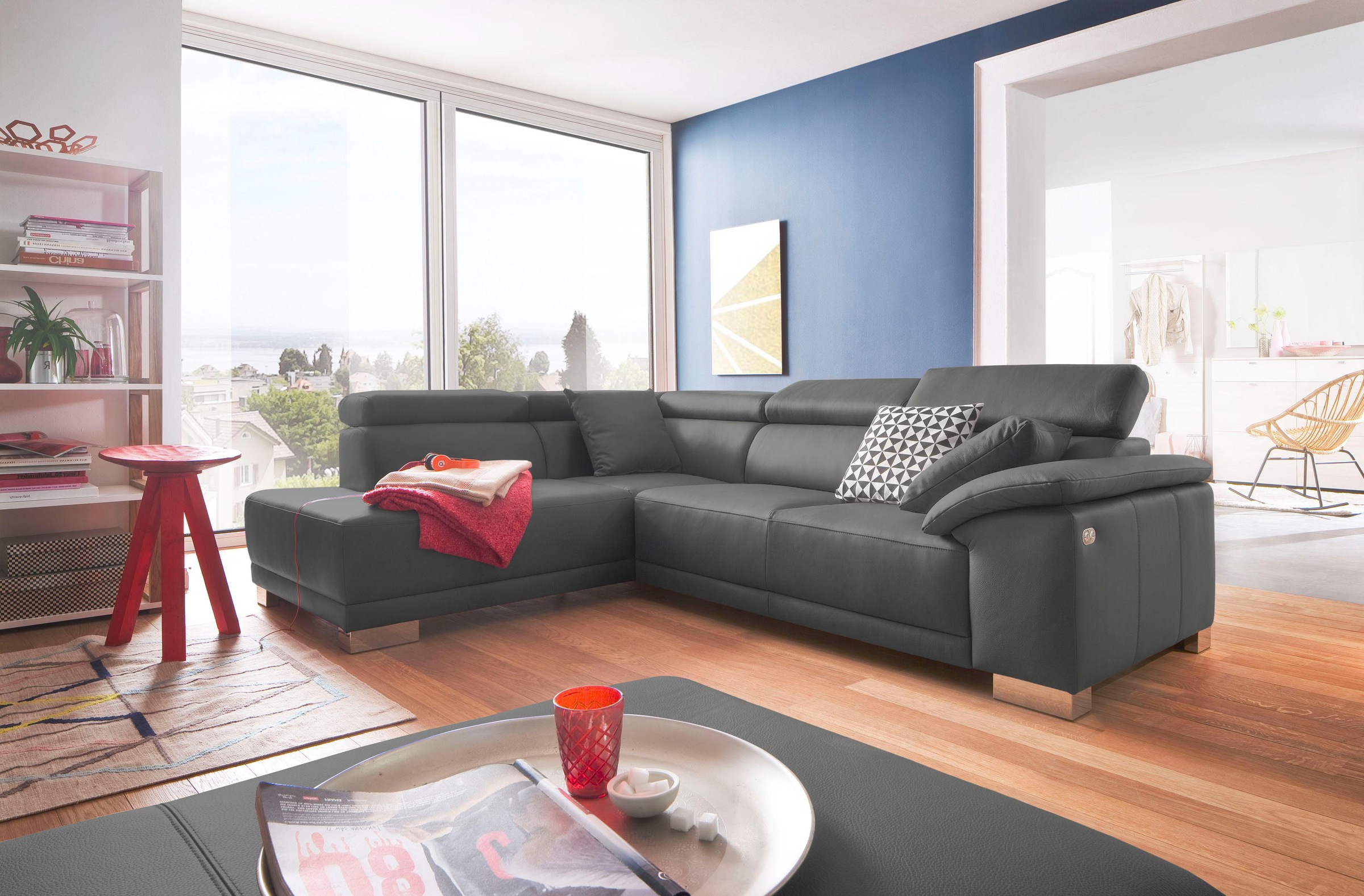 3C Candy Ecksofa "Menorca modern und bequem, OTTOs Choice, L-Form", Kopftei günstig online kaufen
