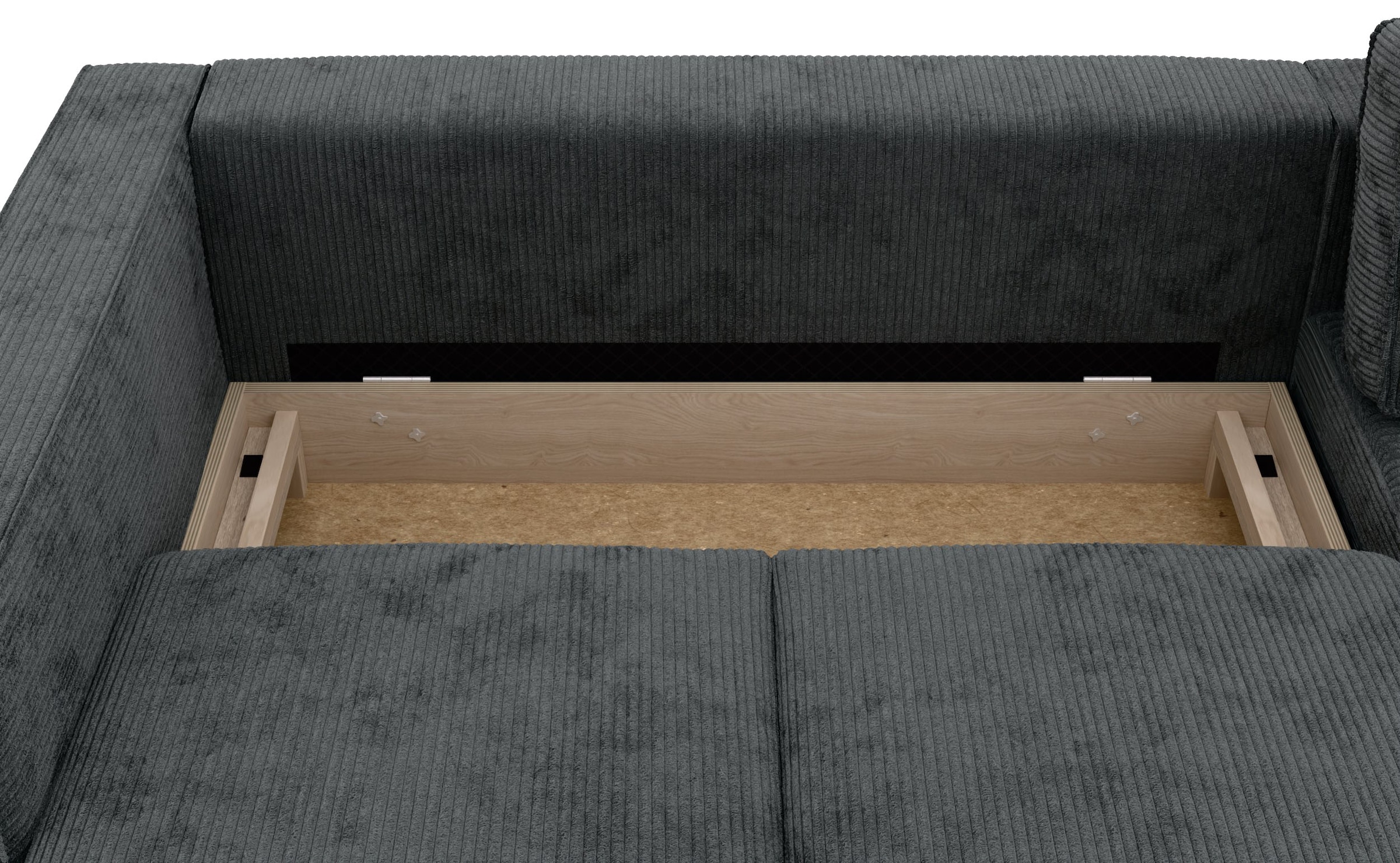 TRENDMANUFAKTUR Ecksofa »Watkins, Couch wahlweise mit Schlaffunktion & Bettkasten, auch in Cord«, Recamiere beidseitig montierbar, OTTOs Choice, Breite 232 cm