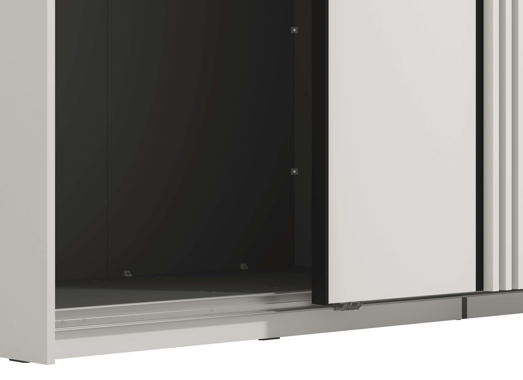 INOSIGN Schwebetürenschrank »Ascalon, mit Spiegel und Lamellen 3D, FSC-zertifiziert, Made in Europe«, 220x61x217,5cm, 3 verschiedene Innenaussattungen-individuell wählbar