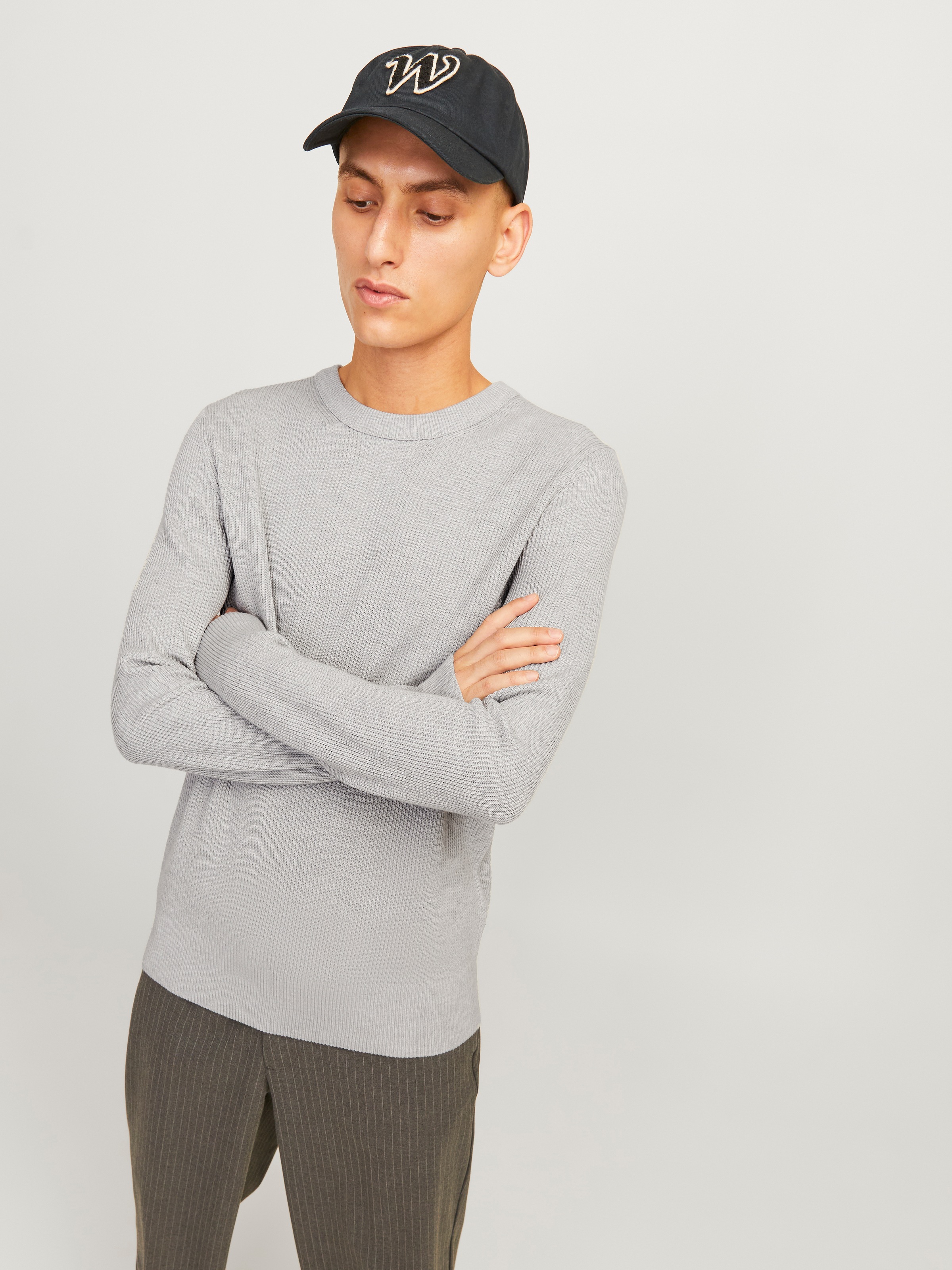 Jack & Jones Rundhalspullover "JJEPERFECT – Pullover mit pflegeleichter Qua günstig online kaufen