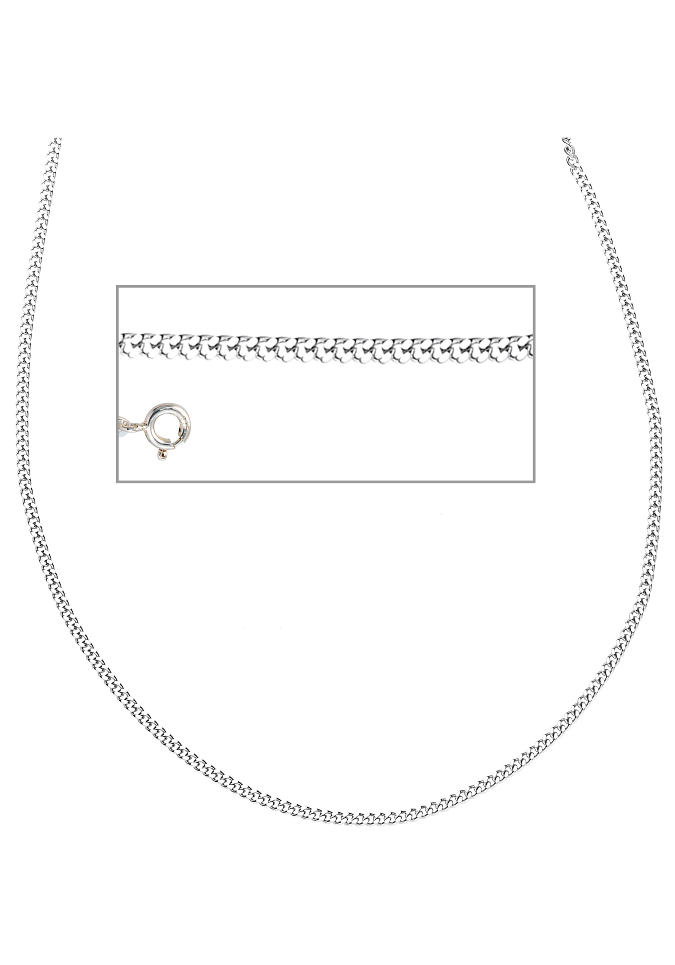JOBO Silberkette, Panzerkette 925 Silber 45 cm 2 mm