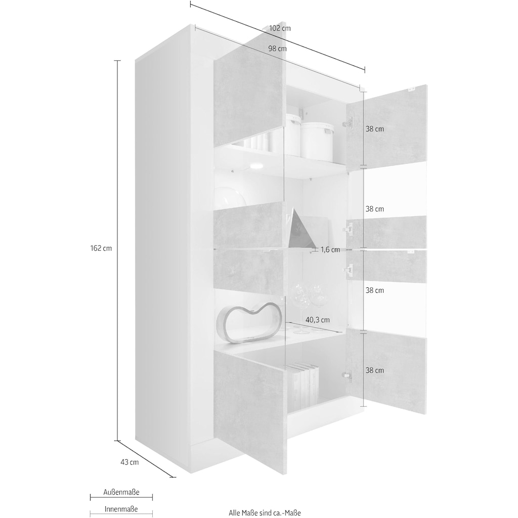 LC Stauraumvitrine »Basic«