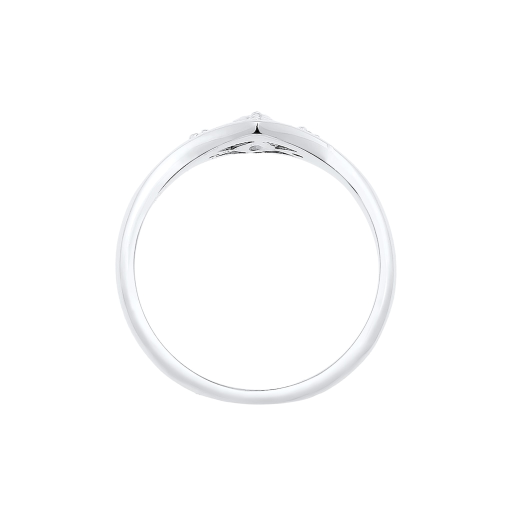 Elli Verlobungsring »Bandring Zirkonia Marquise Vintage 925 Silber«