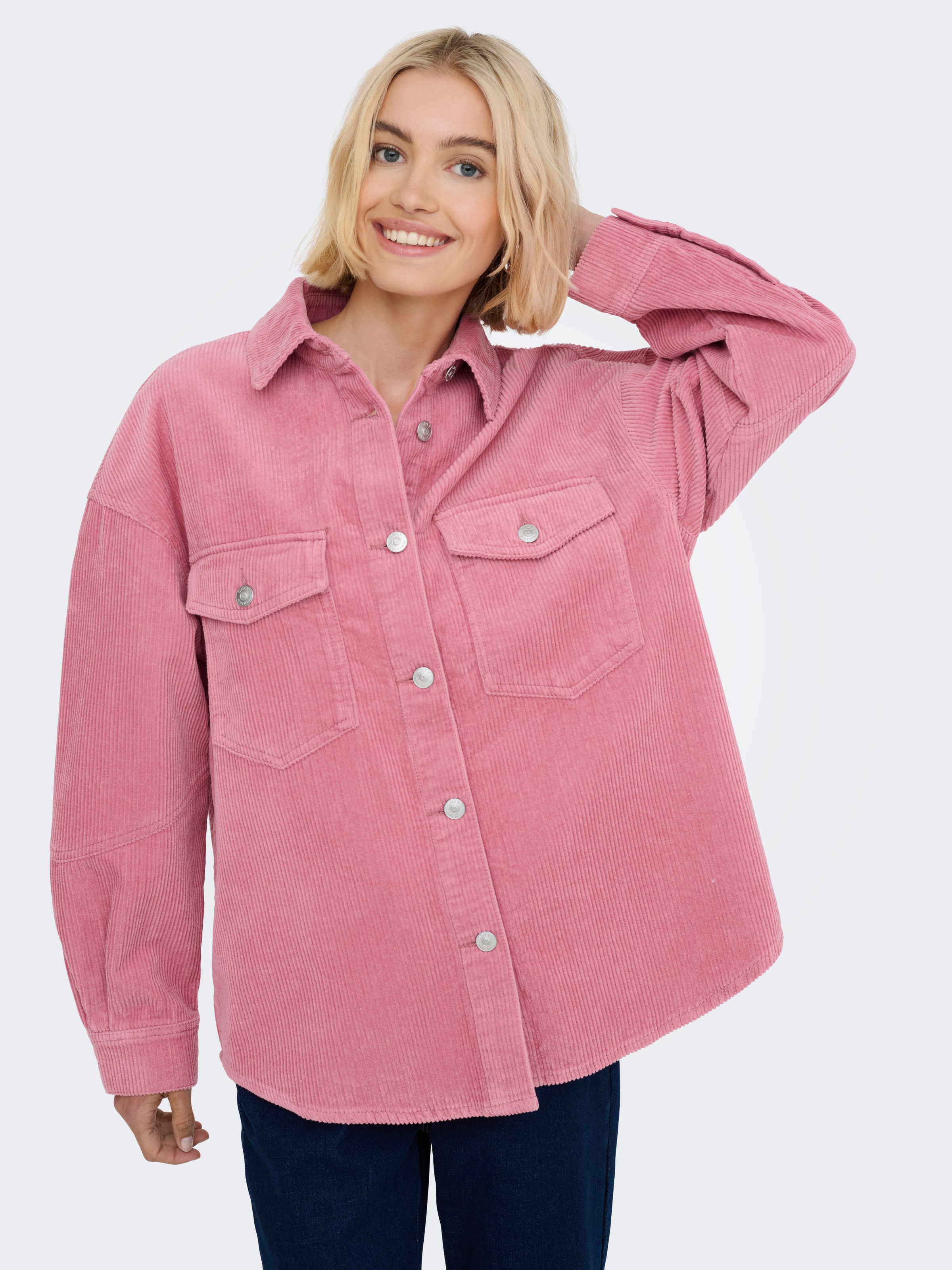 ONLY Hemdbluse "ONLTIGGY L/S CORD SHACKET PNT" Baumwolle, oversize günstig online kaufen