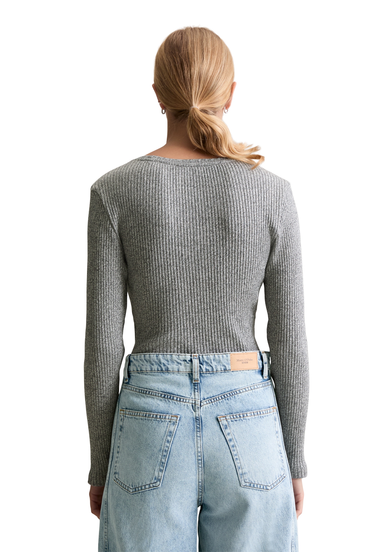 Marc O'Polo DENIM Langarmshirt »aus Rippjersey«