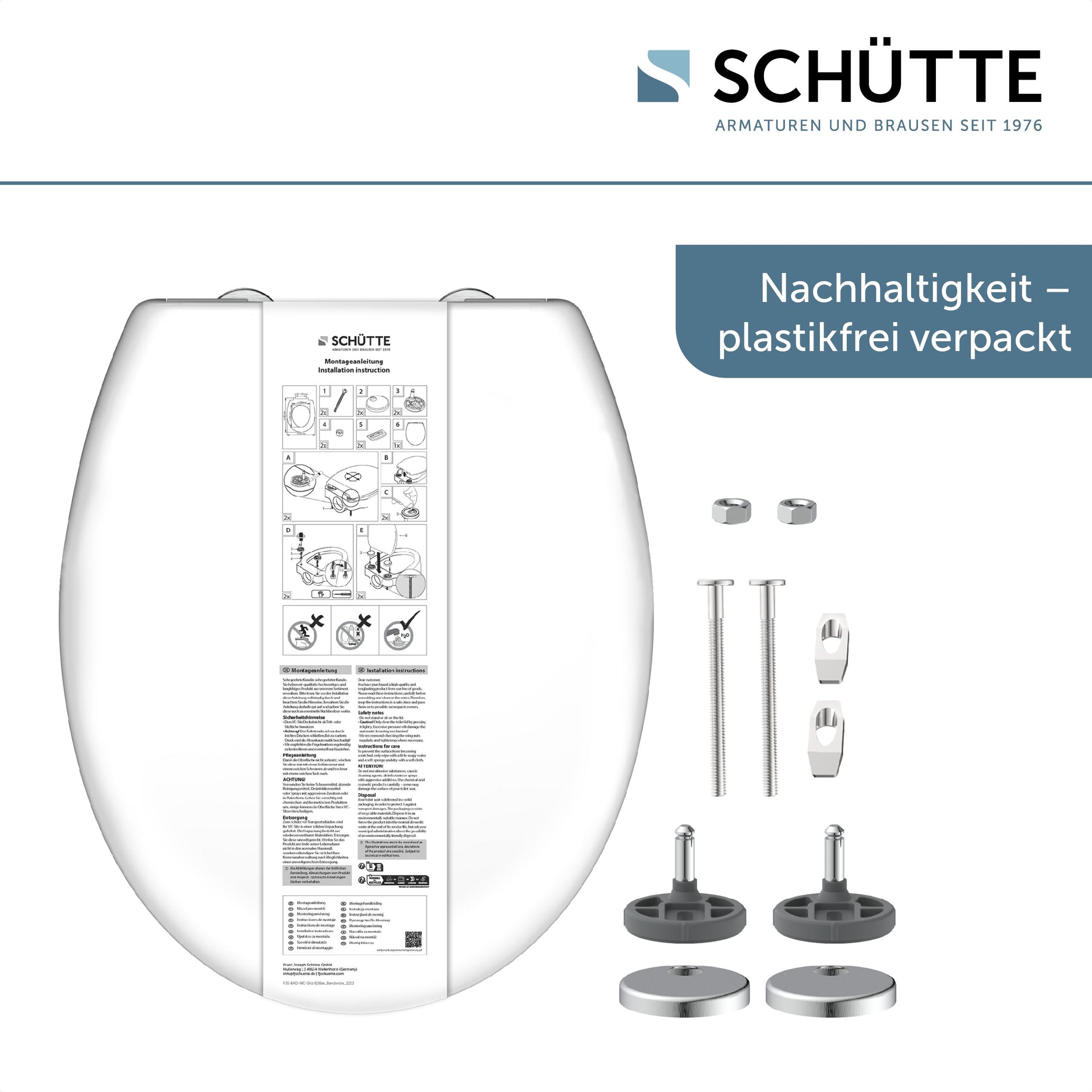 Schütte WC-Sitz "WHITE", Duroplast, mit Absenkautomatik und Schnellverschlu günstig online kaufen