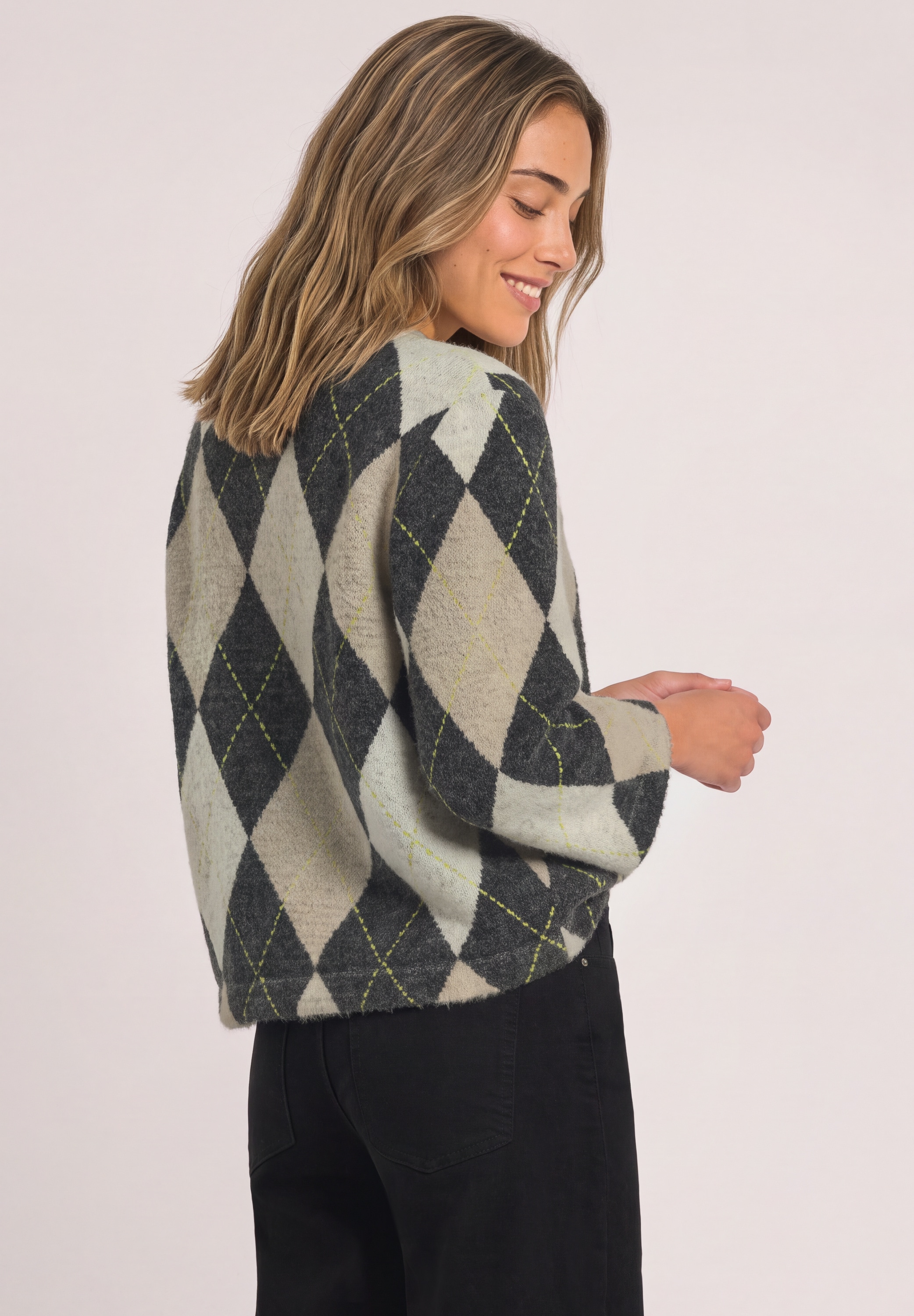 STREET ONE 3/4-Arm-Shirt aus softem Materialmix