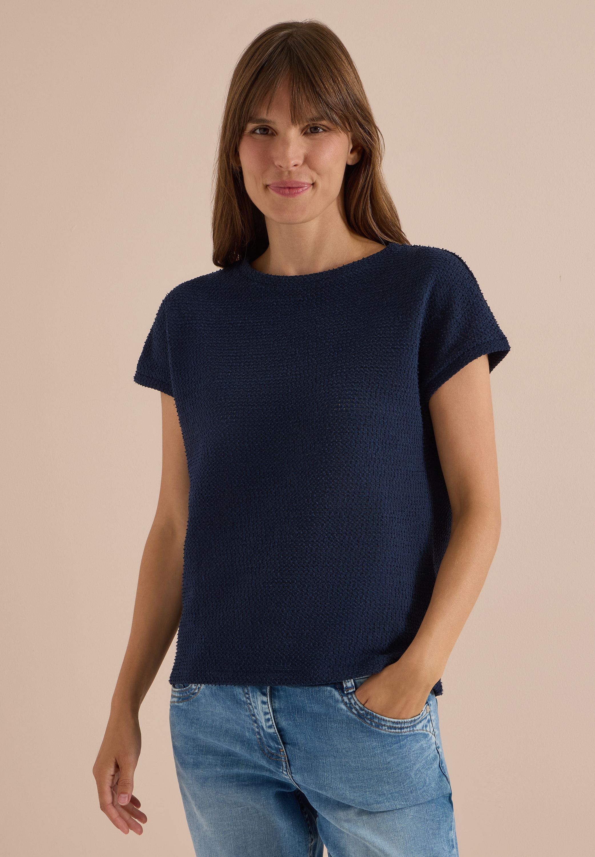Cecil T-Shirt mit U-Boot-Ausschnitt