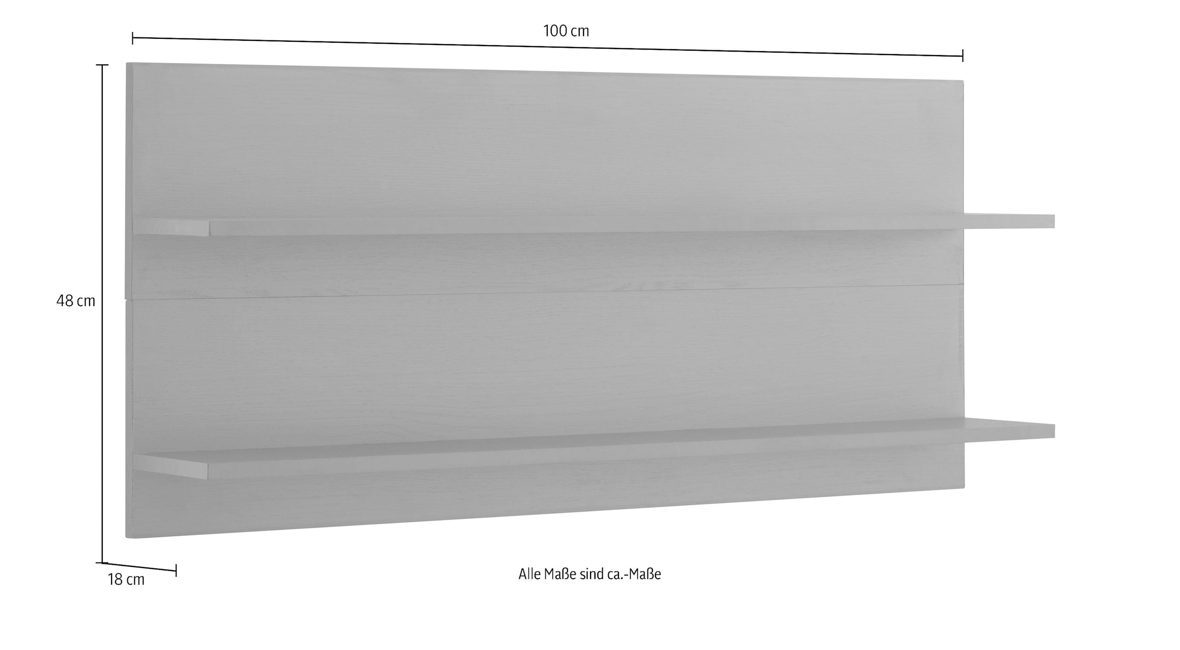 KOCHSTATION Hängeregal »KS-Tulsa«, 110 cm breit, 2 Ablagen