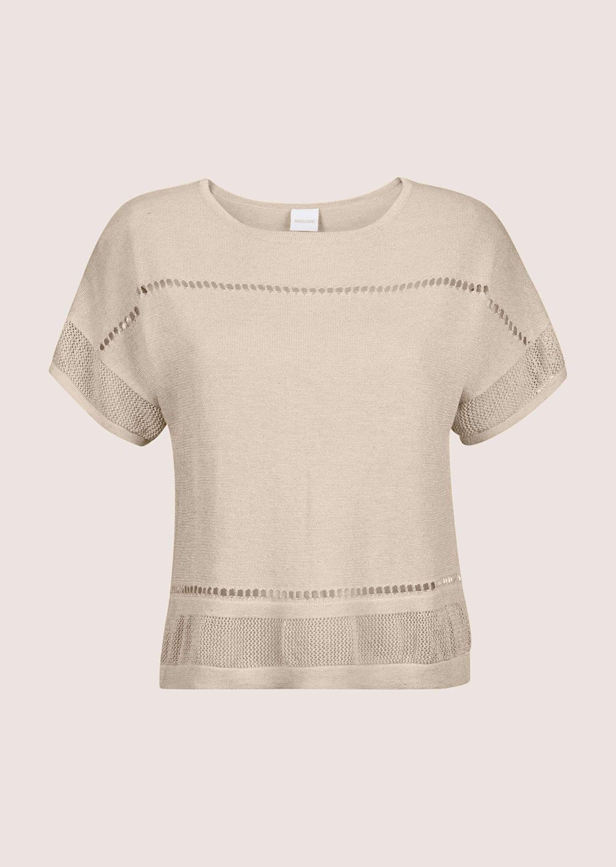 MADELEINE Longpullover "Pullover Kurzarm-Pullover mit Glanz-Effekt" günstig online kaufen