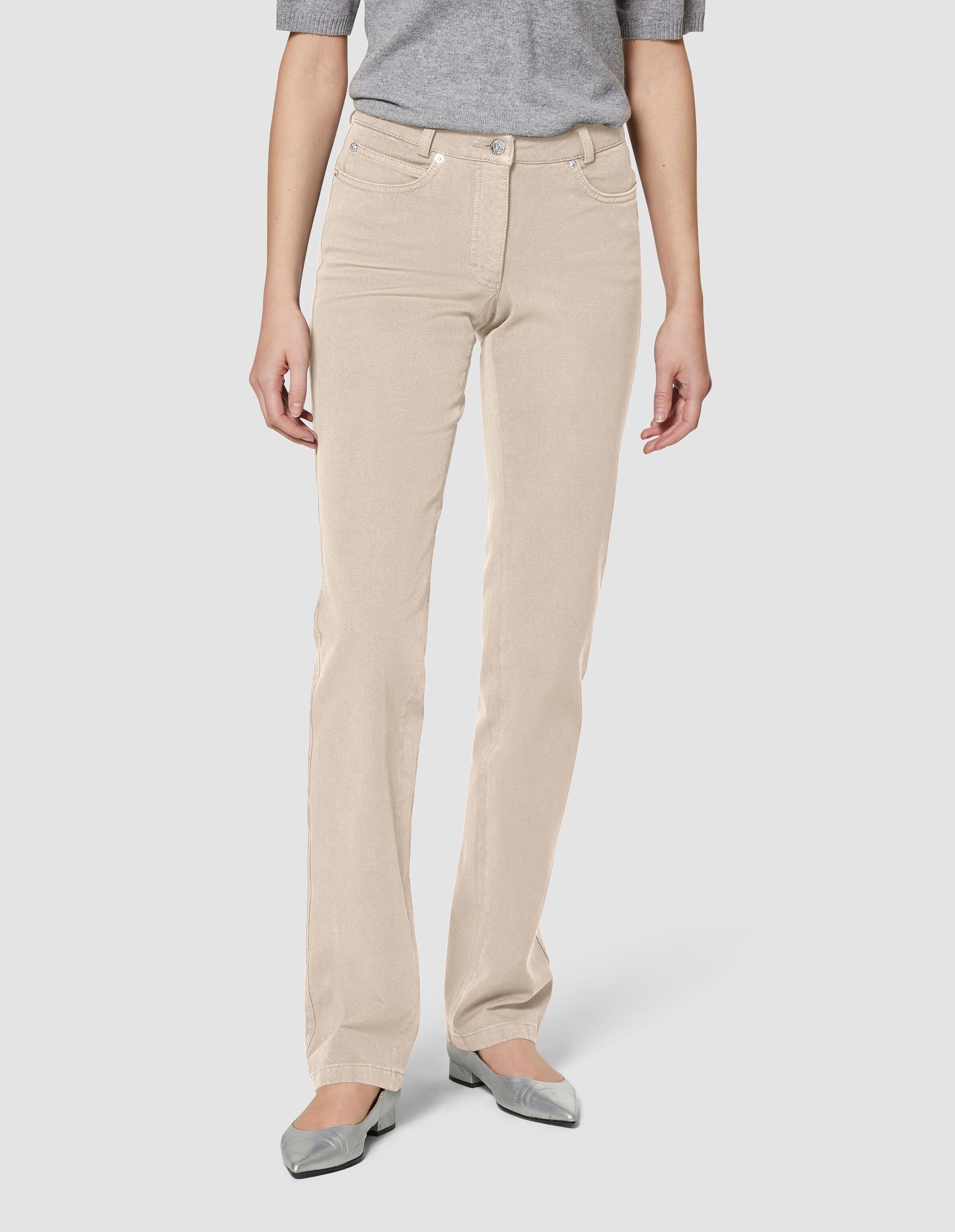 MADELEINE Regular-fit-Jeans »Jeans M-Jeans in gerader Form mit Logo-Stickerei«