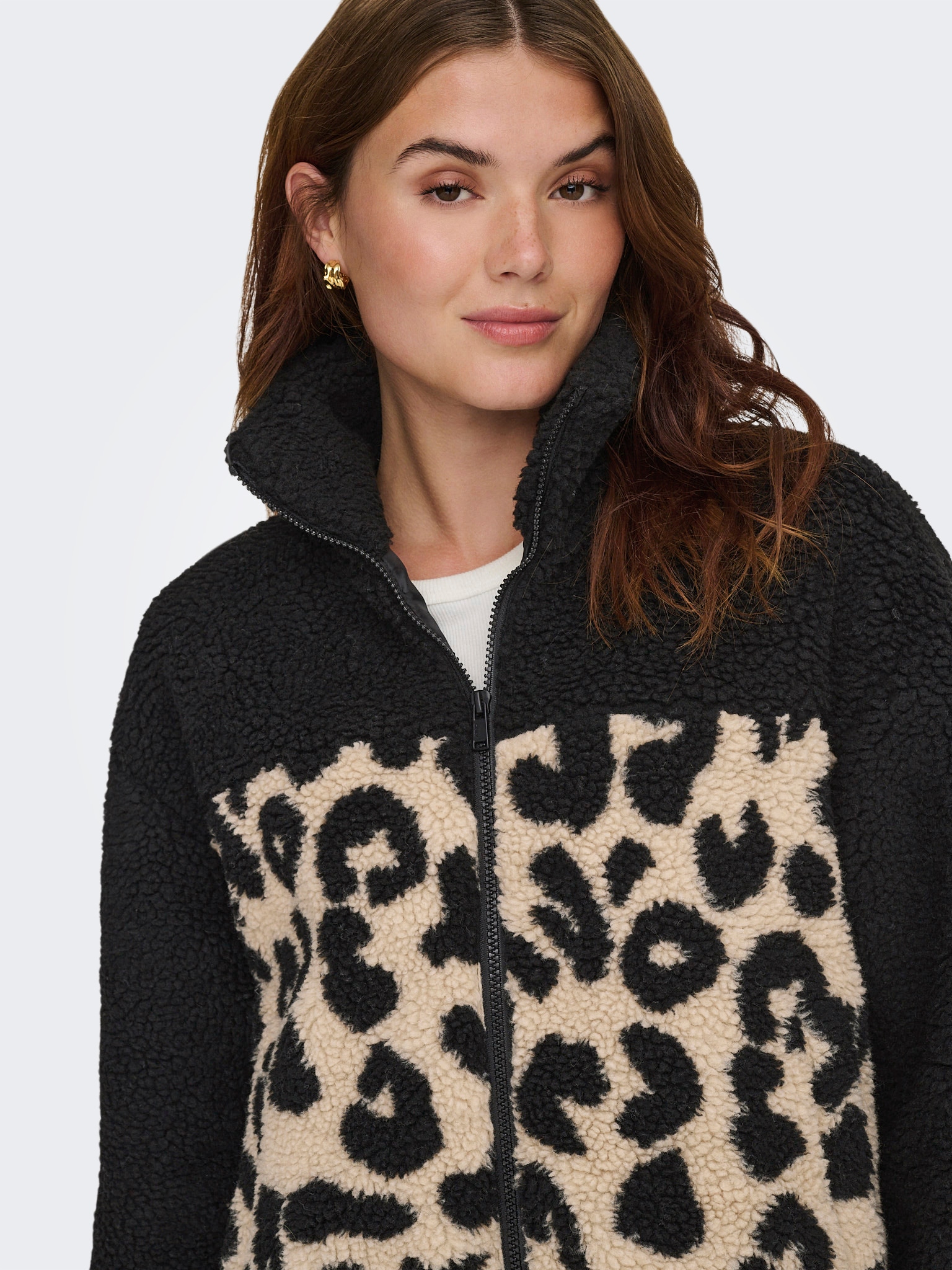 ONLY Plüschjacke »ONLELAINE TEDDY LEO JACKET CS OTW«