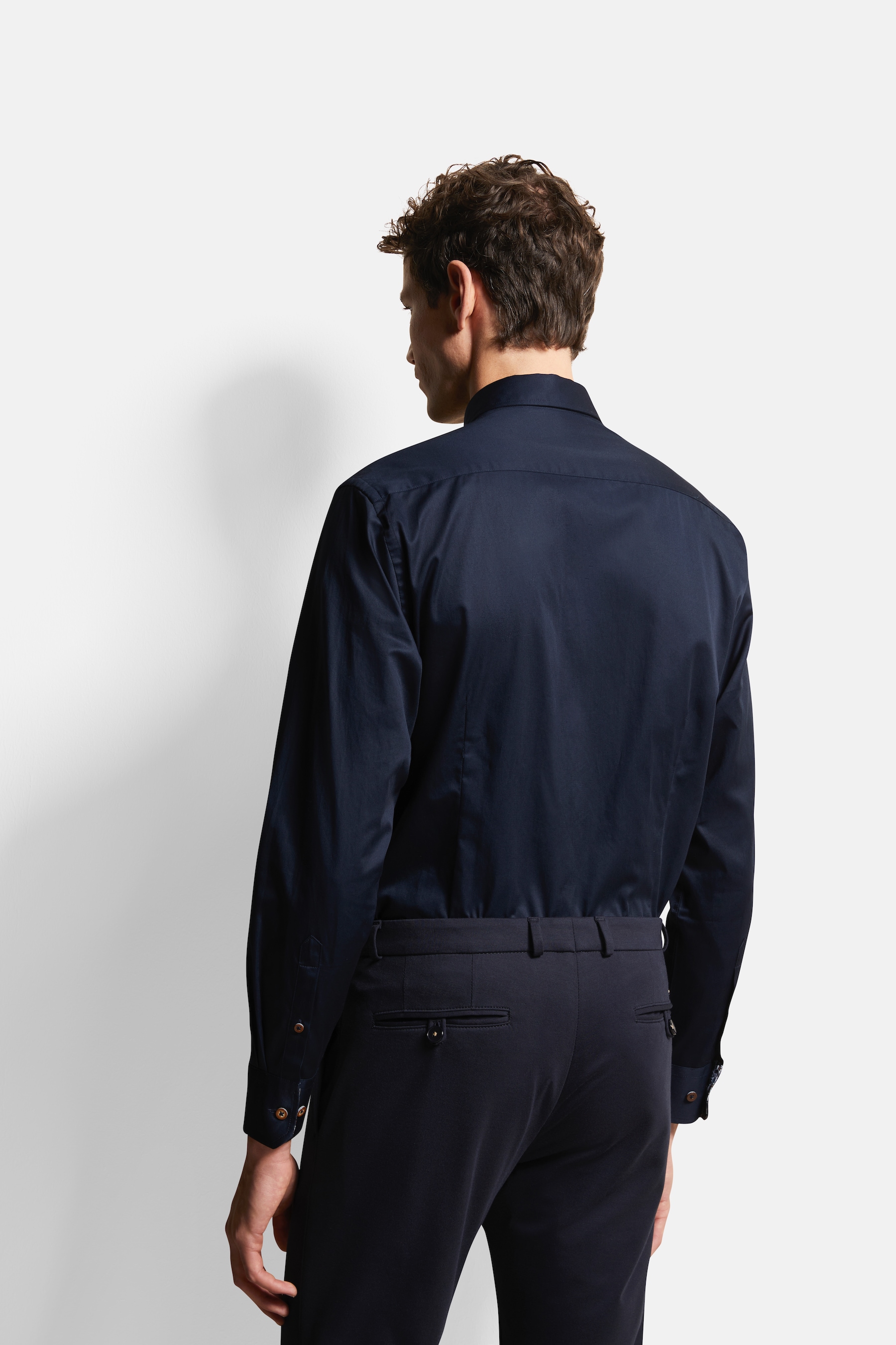 bugatti Langarmhemd, aus 100 % Baumwolle