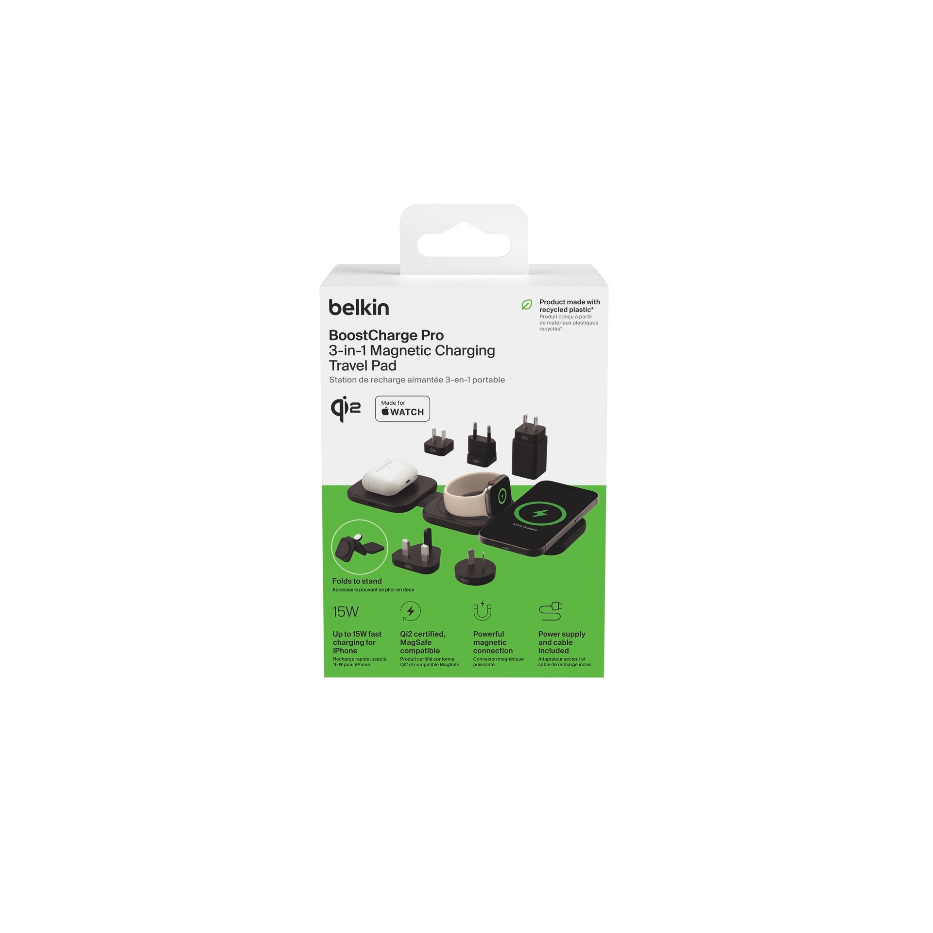 Belkin Wireless Charger »BoostCharge Pro magnetische 3-in-1-Reiseladestation + Tipps«