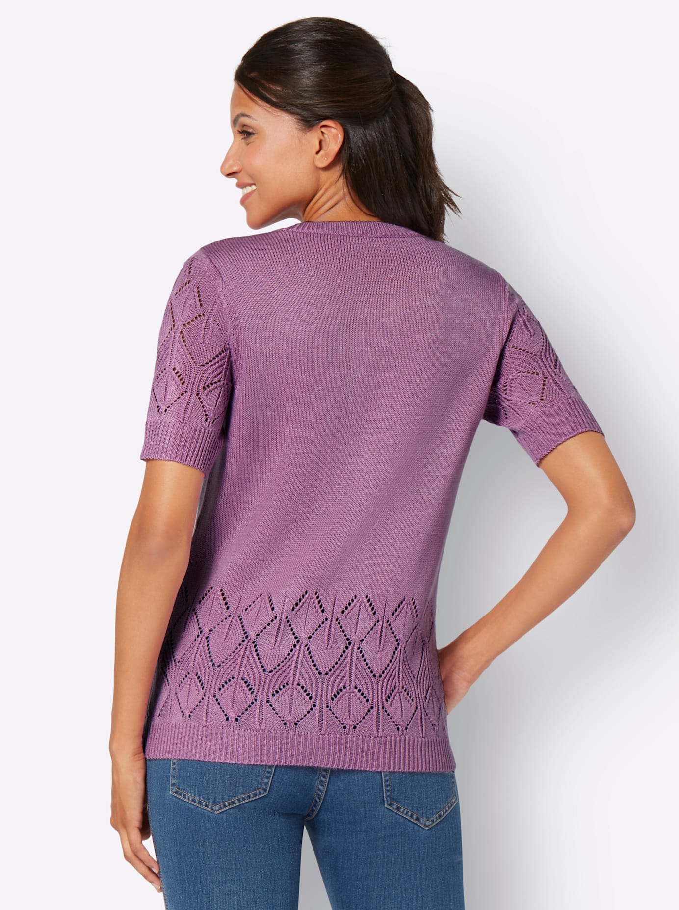 Classic Basics Ajourpullover »Kurzarm-Pullover«