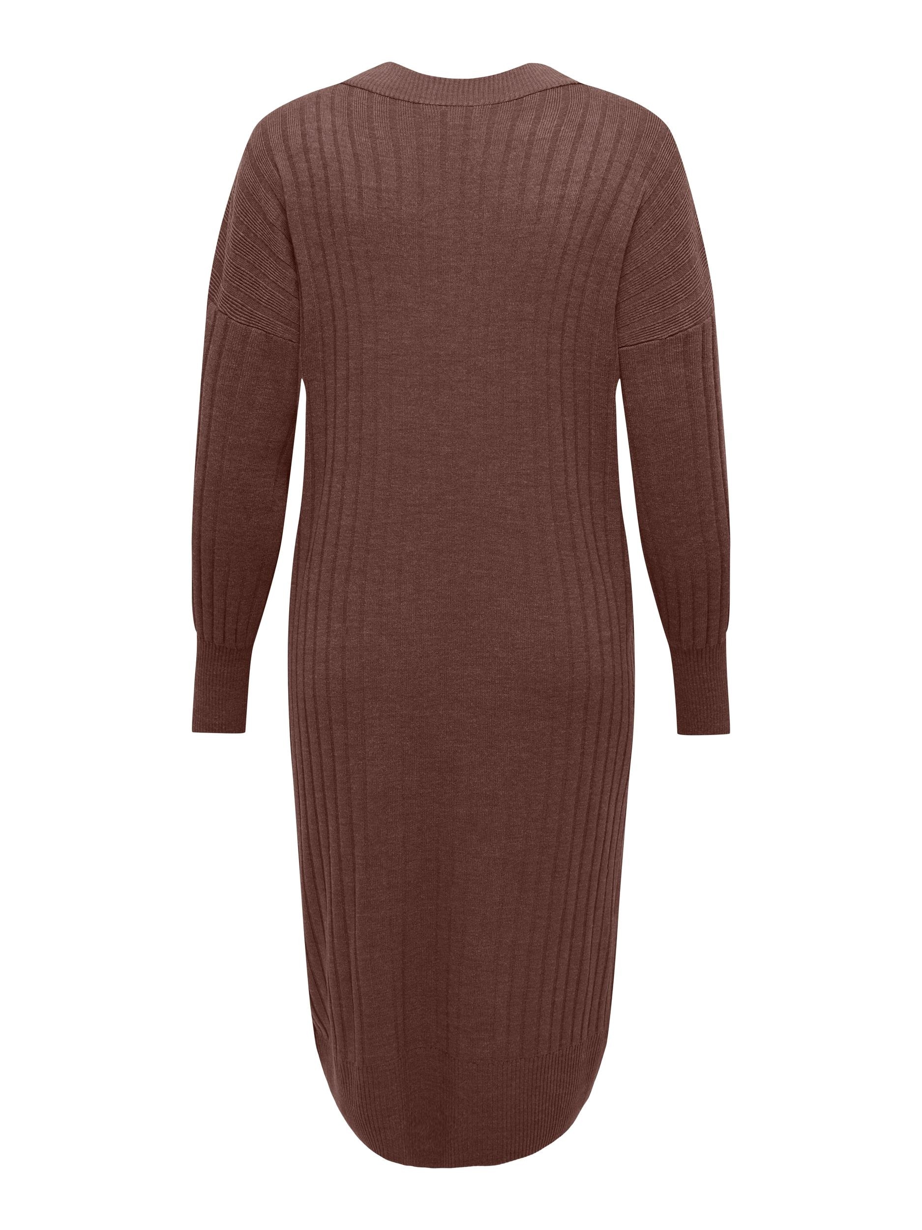 ONLY CARMAKOMA Strickkleid »CARNEW TESSA L/S MIDI V DRESS NOOS KNT«