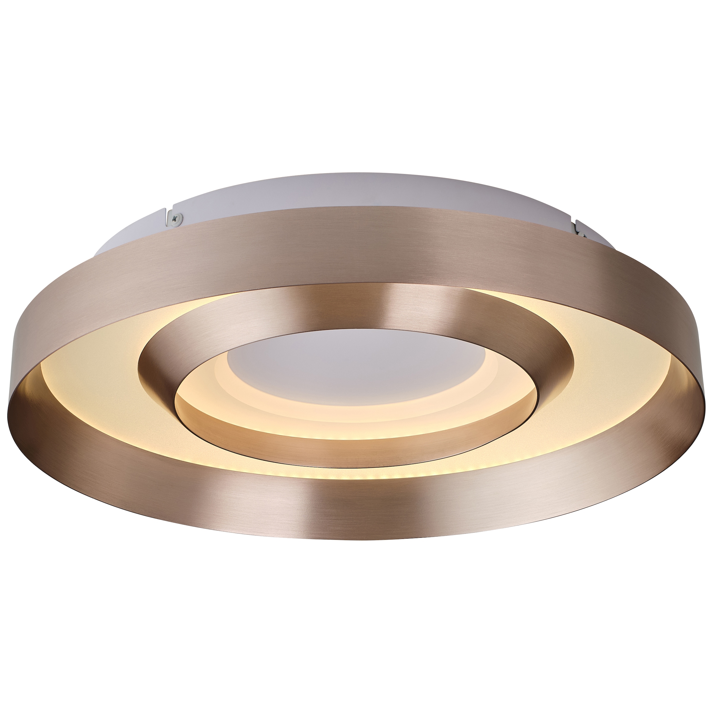 lumiCouture LED Deckenleuchte »Onix« LED-Modul 1 Stk. Warmweiß H. 7,5 cm, 2700 K, Acryl Aluminium, roségold