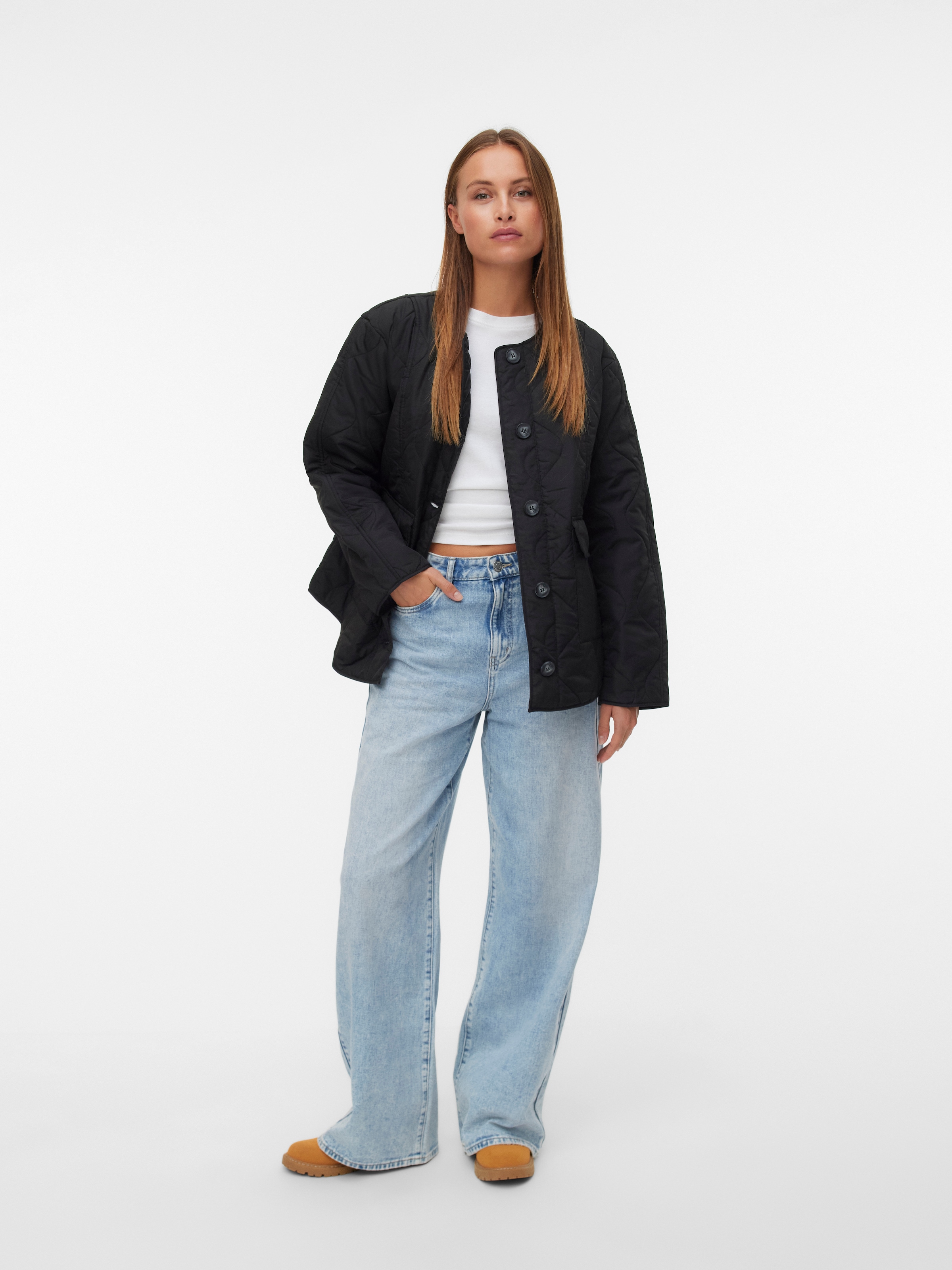 Vero Moda Steppjacke »VMMILLIE JACKET NOOS«, mit durchgehender Knopfleiste