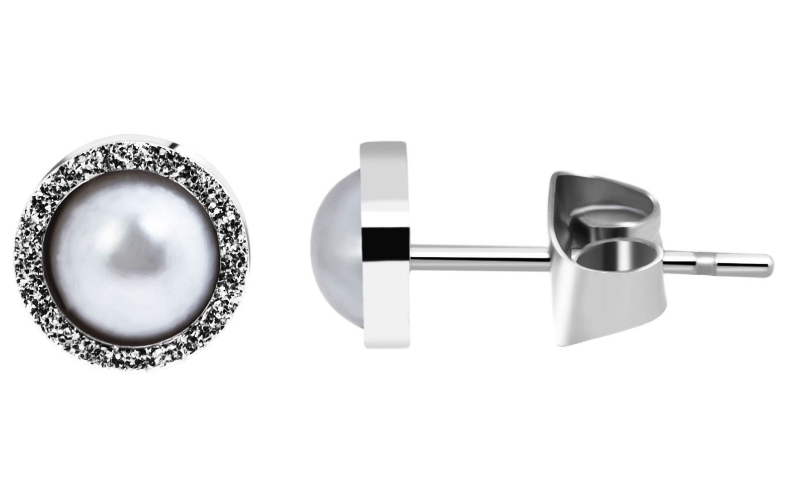 Adelia´s Paar Ohrhänger "Ohrringe – Ohrstecker aus Edelstahl mit Perle" Zum Verschenken – ideal zum einfach so