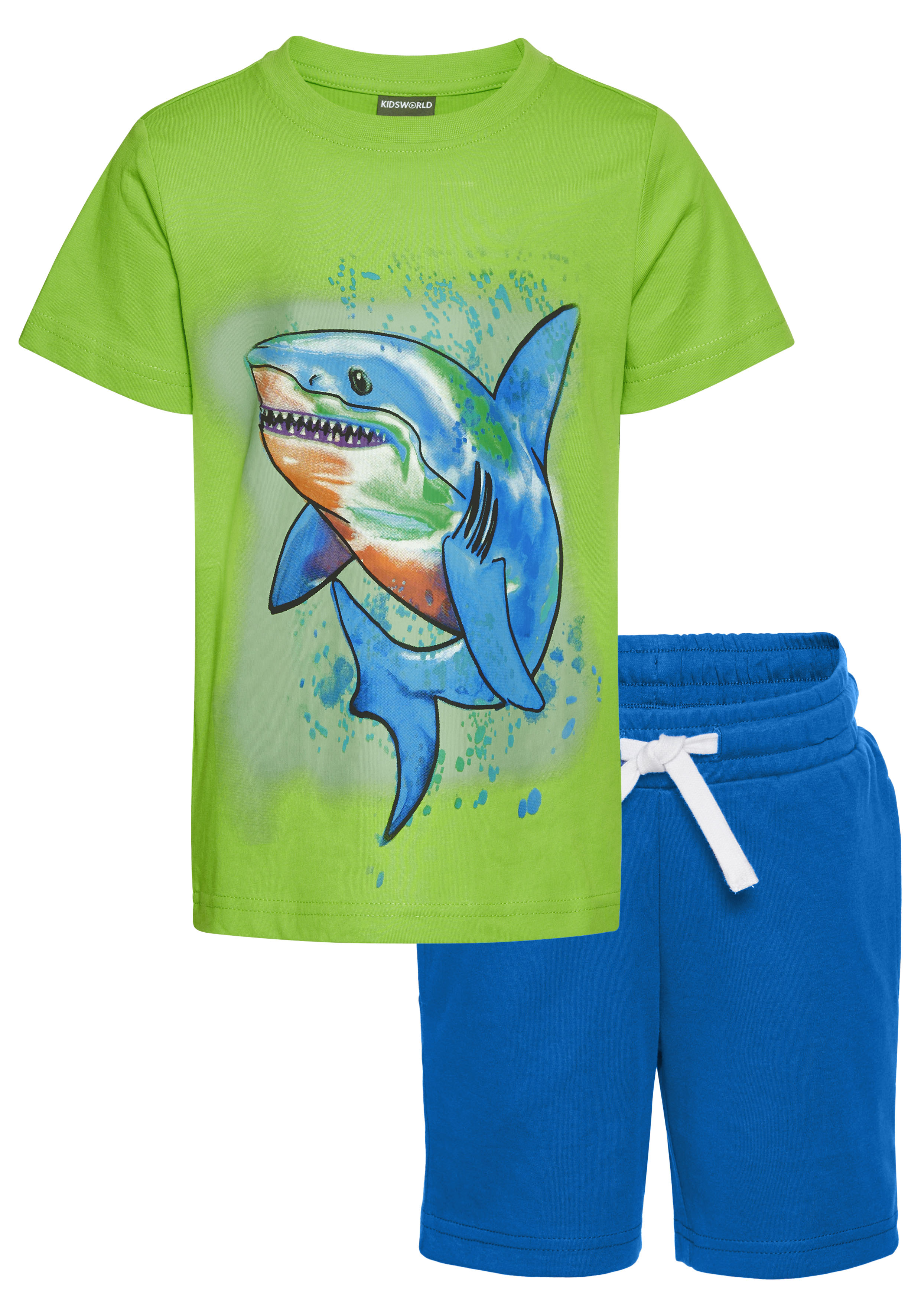 Thumbnail - KIDSWORLD T-Shirt & Sweatbermudas Set, 2 Stk. tlg., T-Shirt und Hose im Set