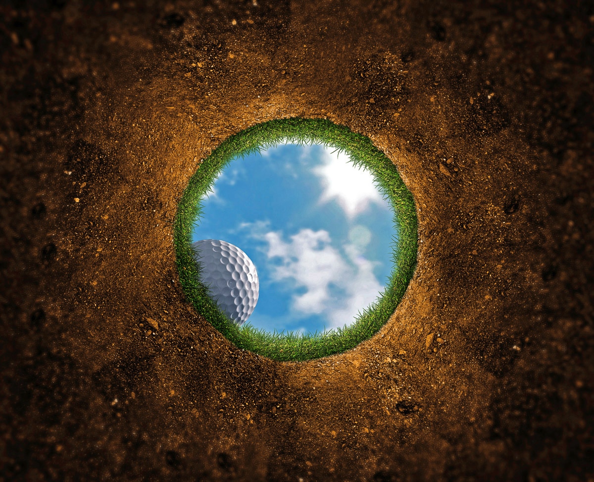 Papermoon Fototapete "Golfloch"