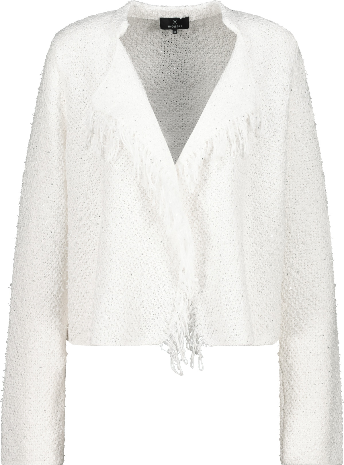 Monari Strickjacke »Jacke Strickjacke Fransen« Regular fit mit Fransen