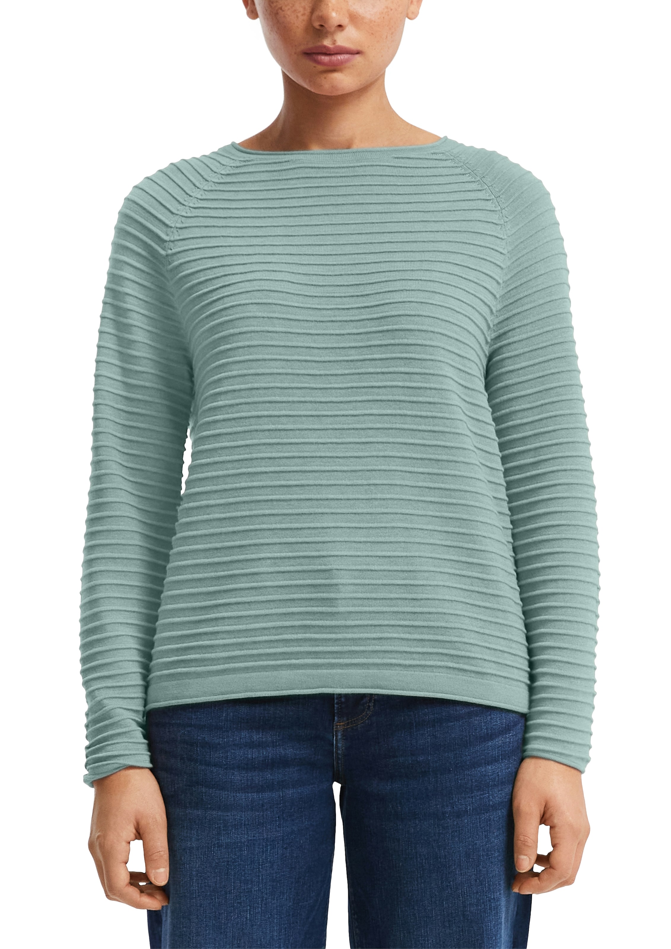 QS Strickpullover, mit Strukturmuster günstig online kaufen