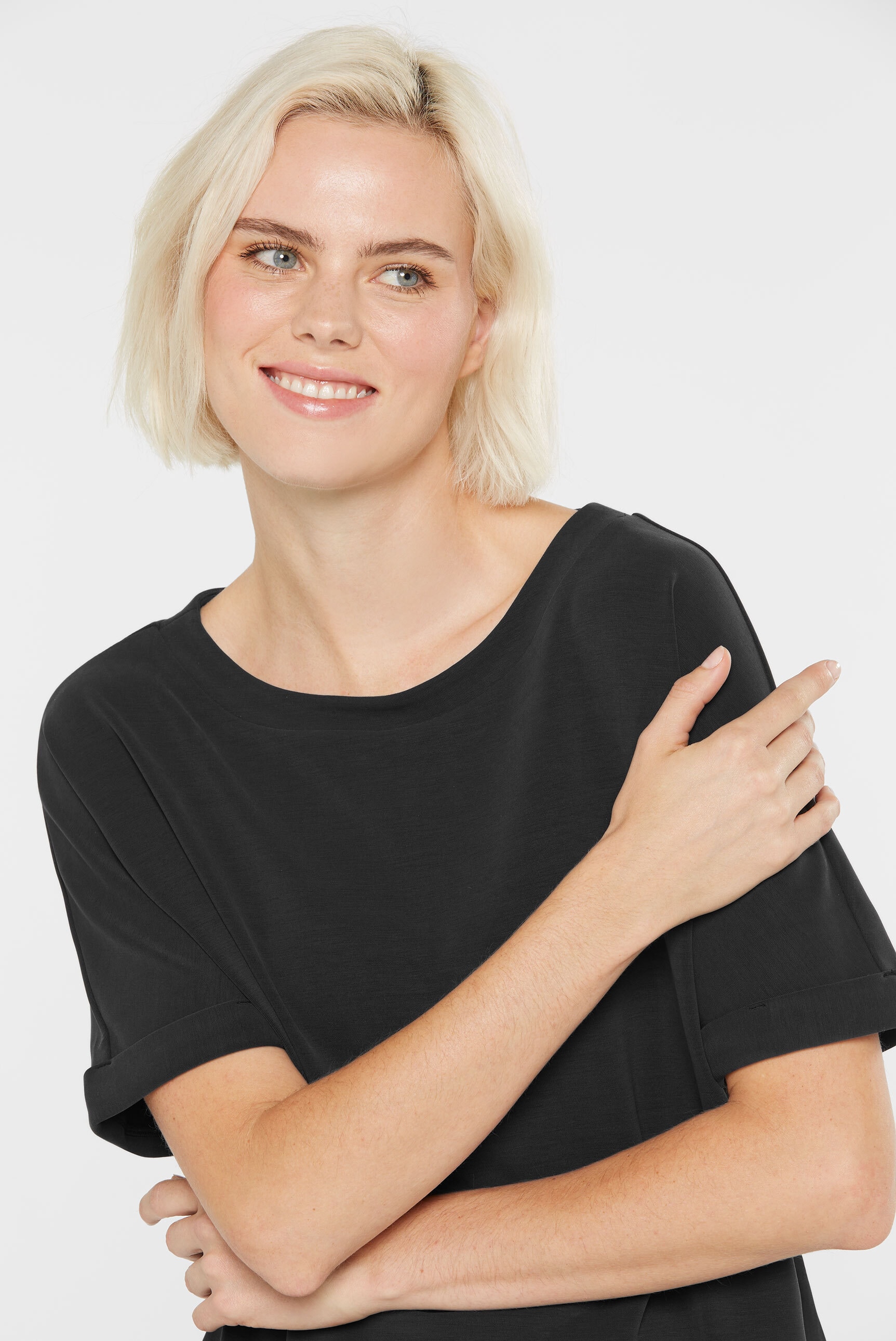 SENSES.THE LABEL Rundhalsshirt, mit Fledermausärmel
