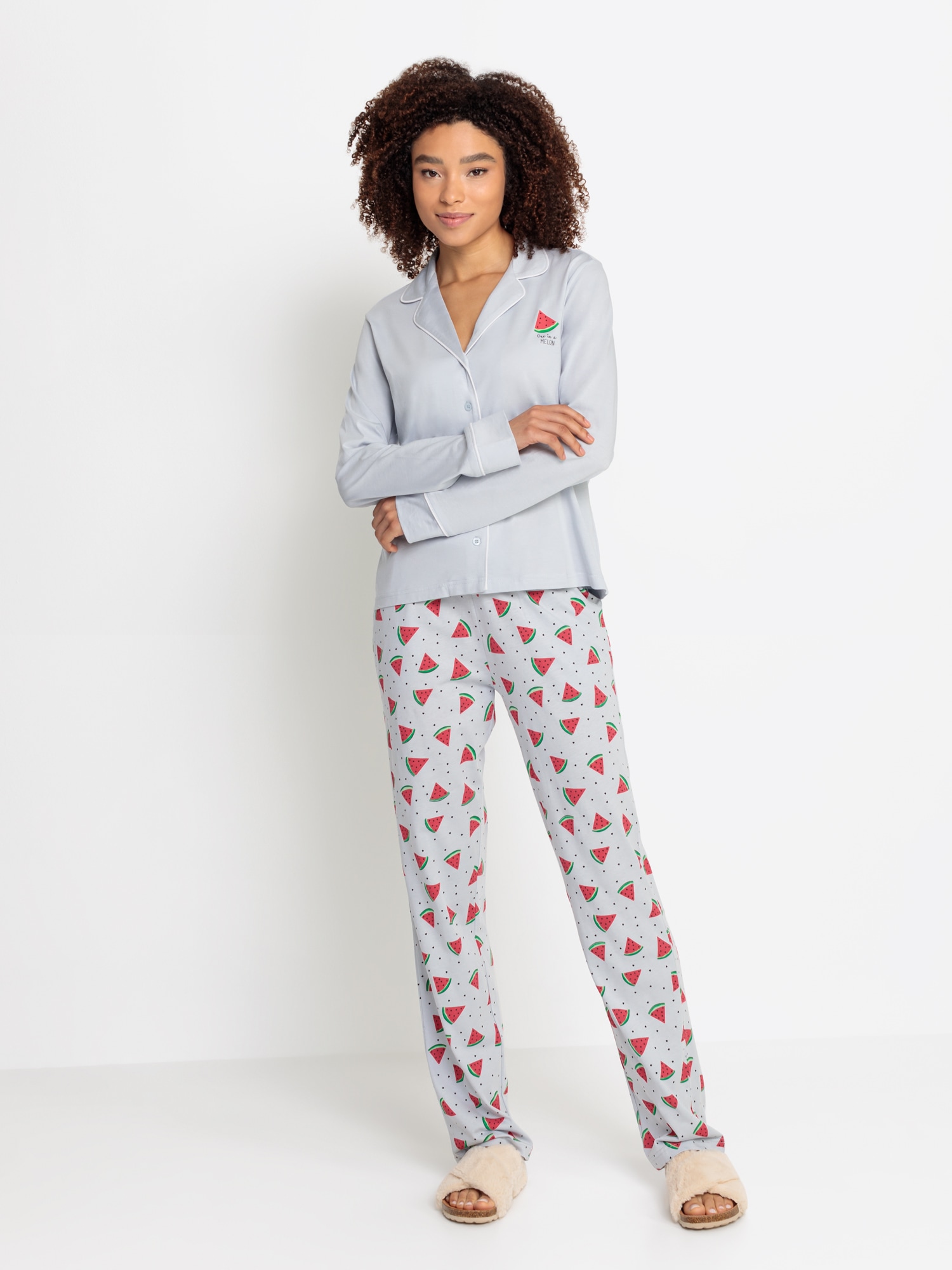 Vivance Dreams Pyjama Set, 2 mit bedruckter Hose