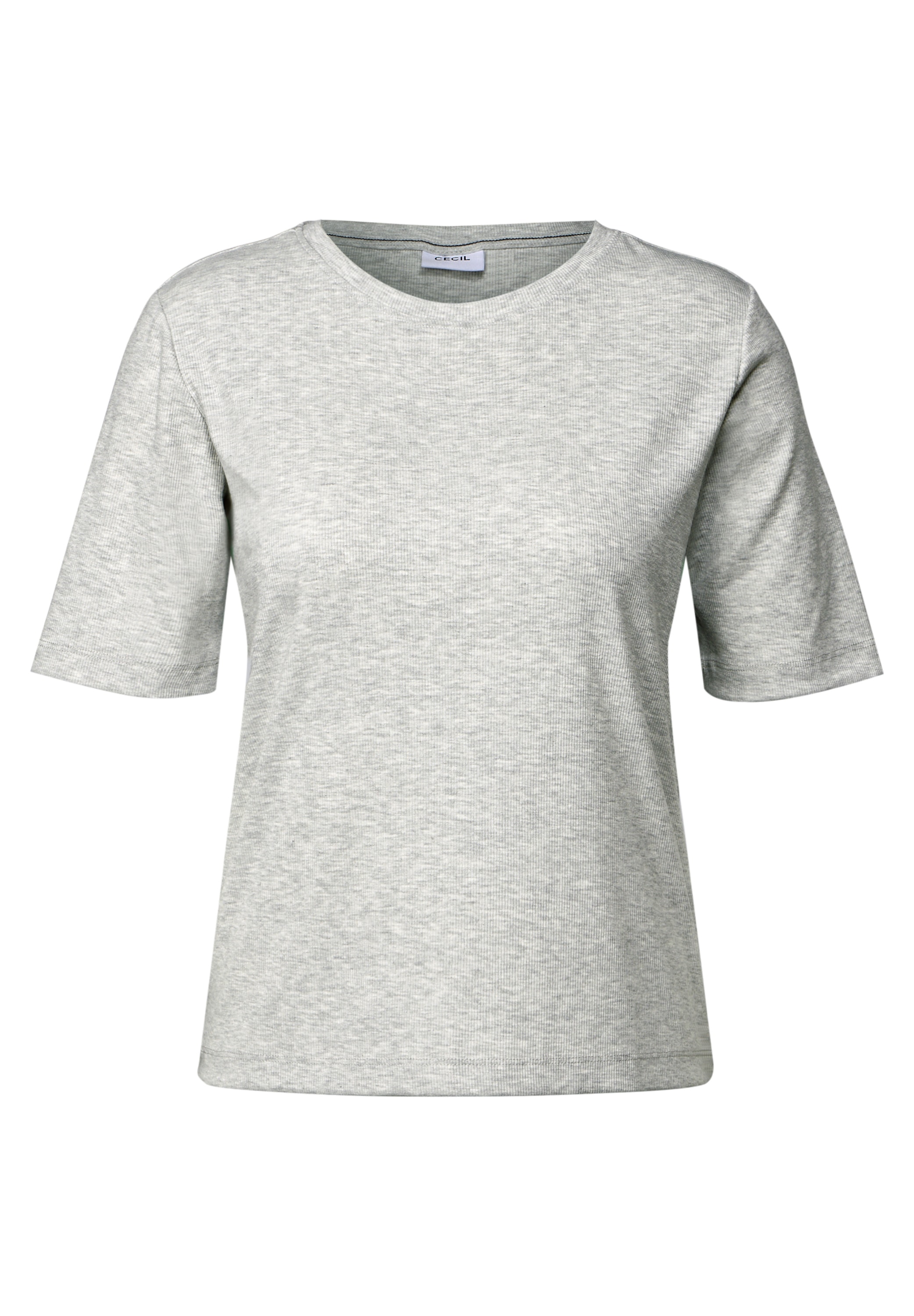 Cecil T-Shirt, mit feiner Ripp Struktur
