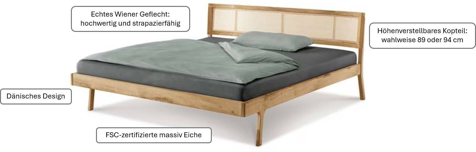 andas Bett "Hällevik Doppelbett, Massivholzbett, hyggeliger Stil", massive günstig online kaufen