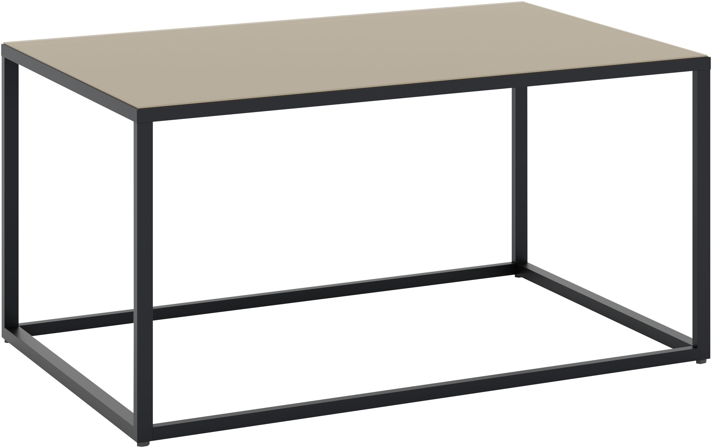 Couchtisch, B:100cm H:50cm T:60cmgraphit schwarz, glas taupe glanz, graphit schwarz, glas taupe glanz, SET ONE BY MUSTERRING, Wohnzimmer, Tische,