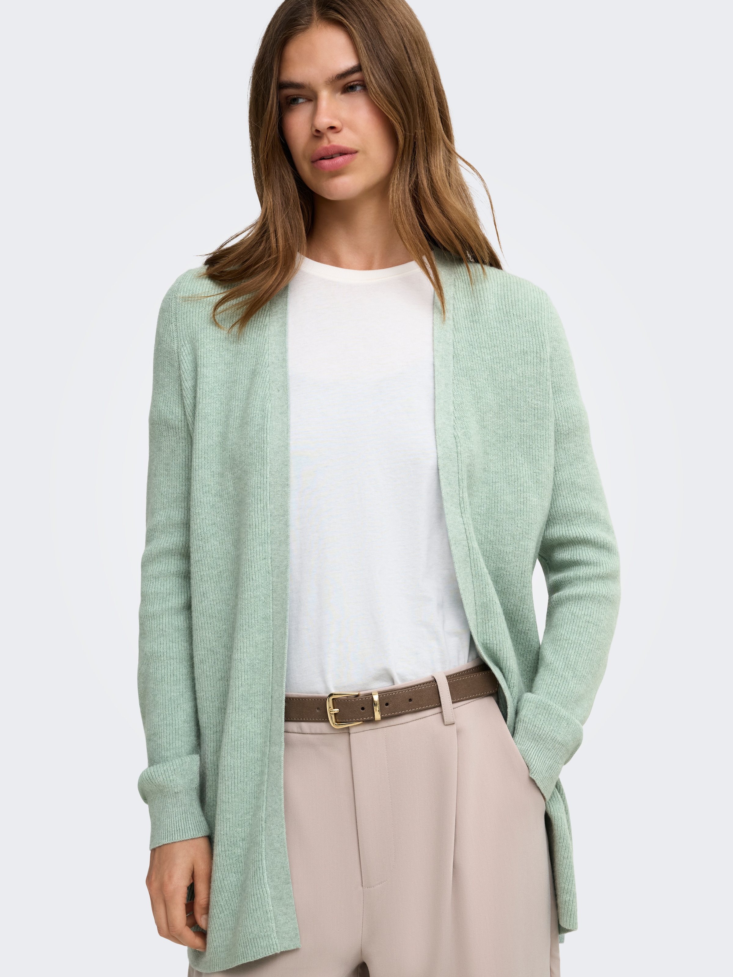 ONLY Strickjacke »ONLMARY LS OPEN RIB CARDI KNT« Viskosemischung, regular fit