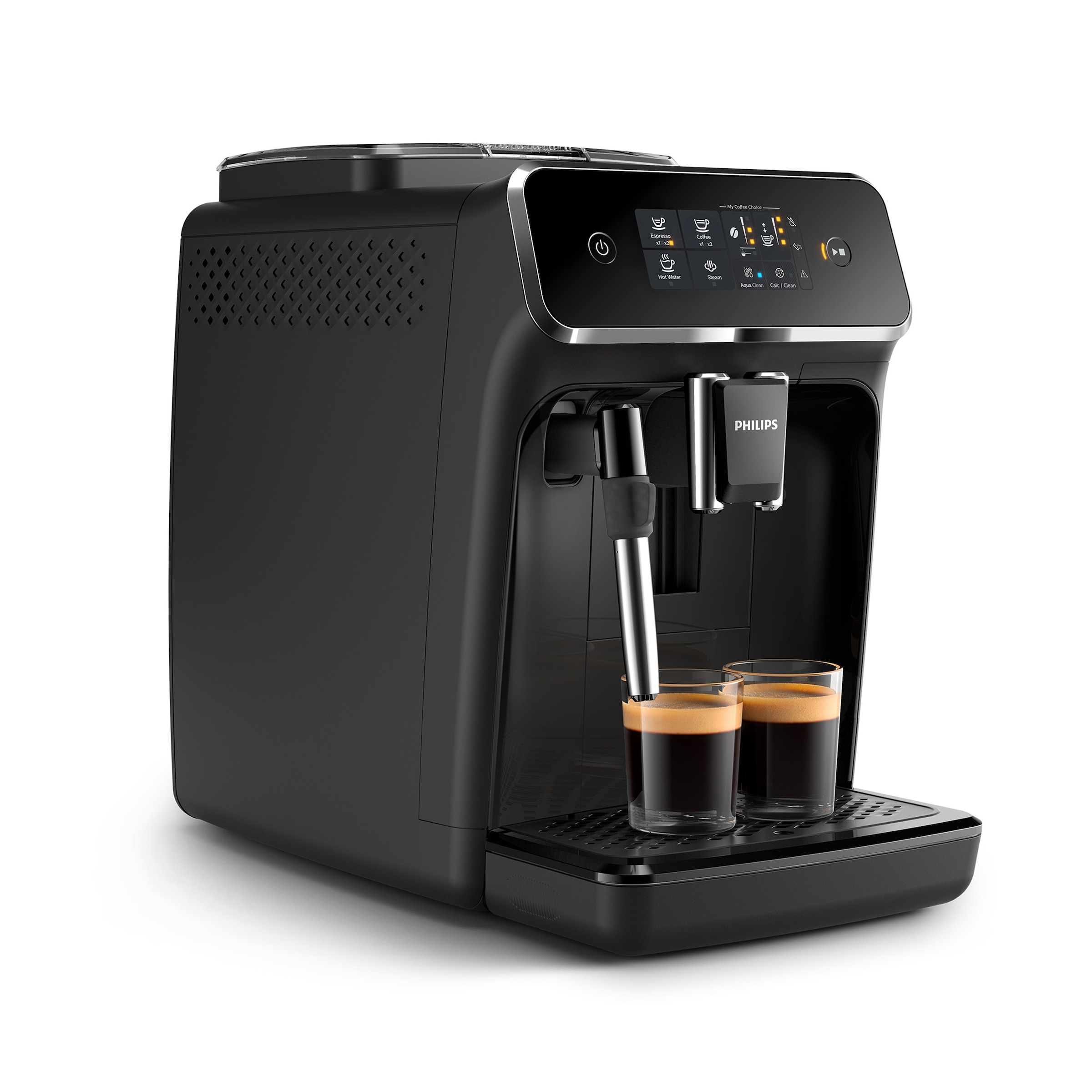 "PHILIPS Kaffeevollautomat ""2200 Serie EP2220/10 Pannarello"", schwarz (matt, schwarz), B:24,7cm H:36,6cm T:43,4cm, Kaffeevollautomaten, Panarello