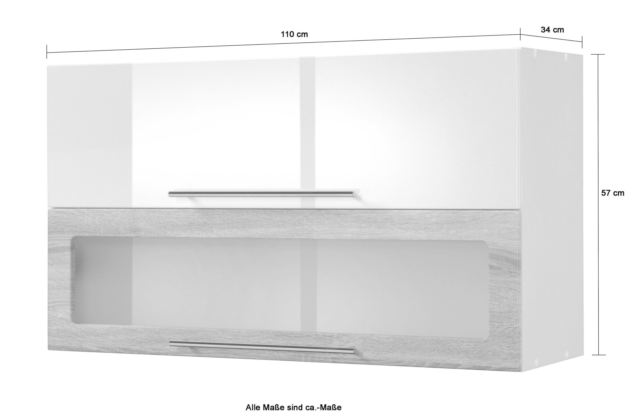 KOCHSTATION Klapphängeschrank »KS-Wien«, Breite 110 cm