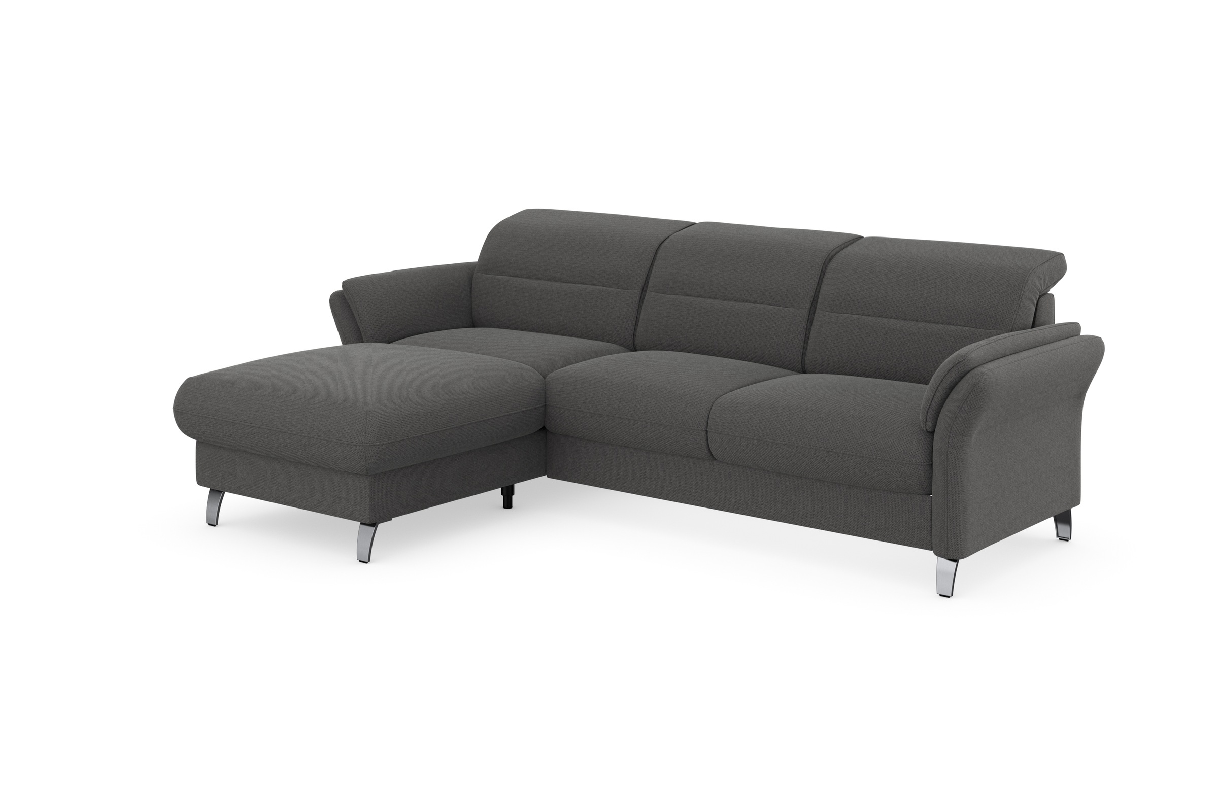 sit&more Ecksofa »Grenoble L-Form mit Federkern«, wahlweise mit Bettfunktion, Bettkasten, Arm- und Kopfteilverstellung