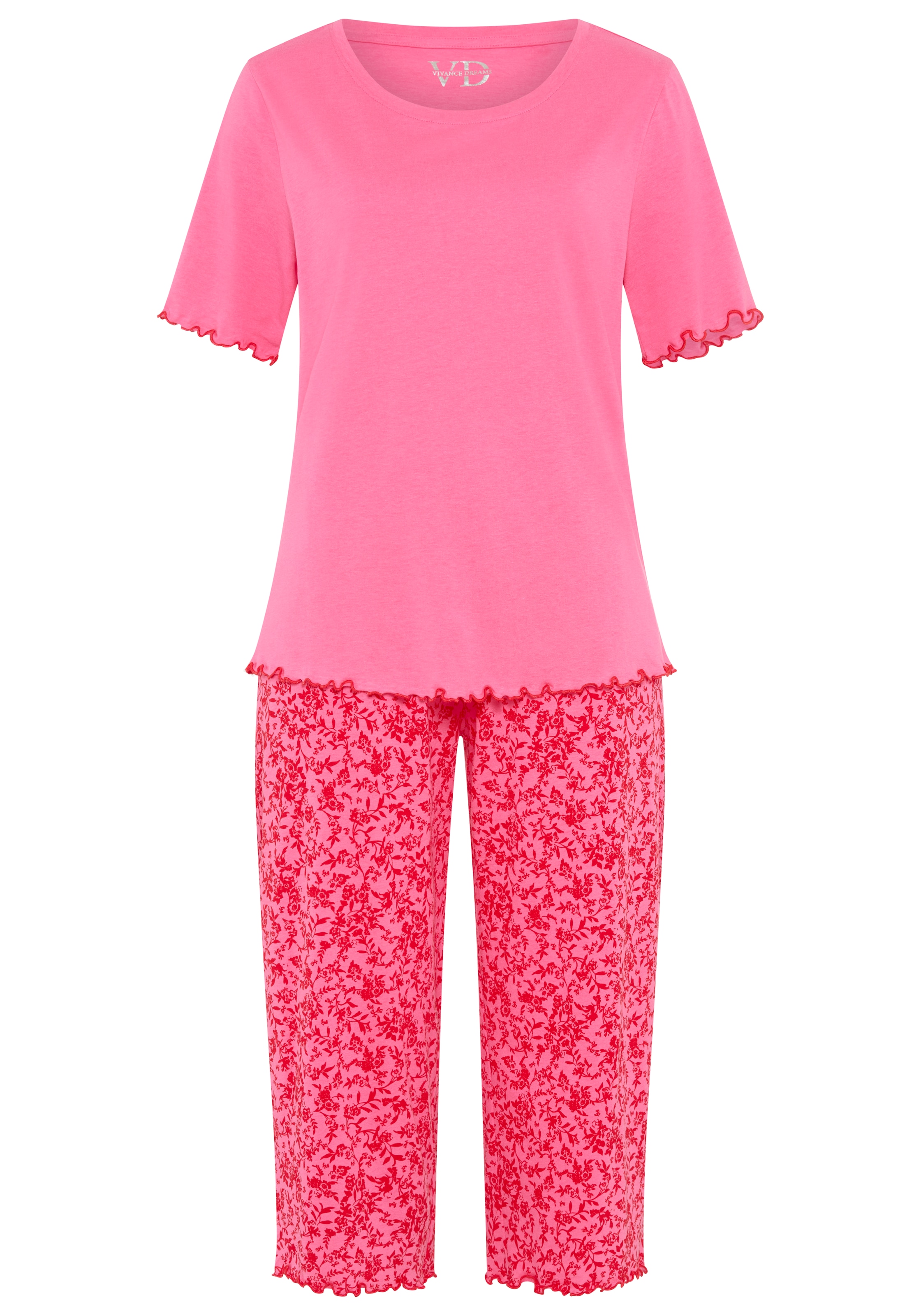 Vivance Dreams by Lascana Capri-Pyjama 2 in frischen Farbkombis