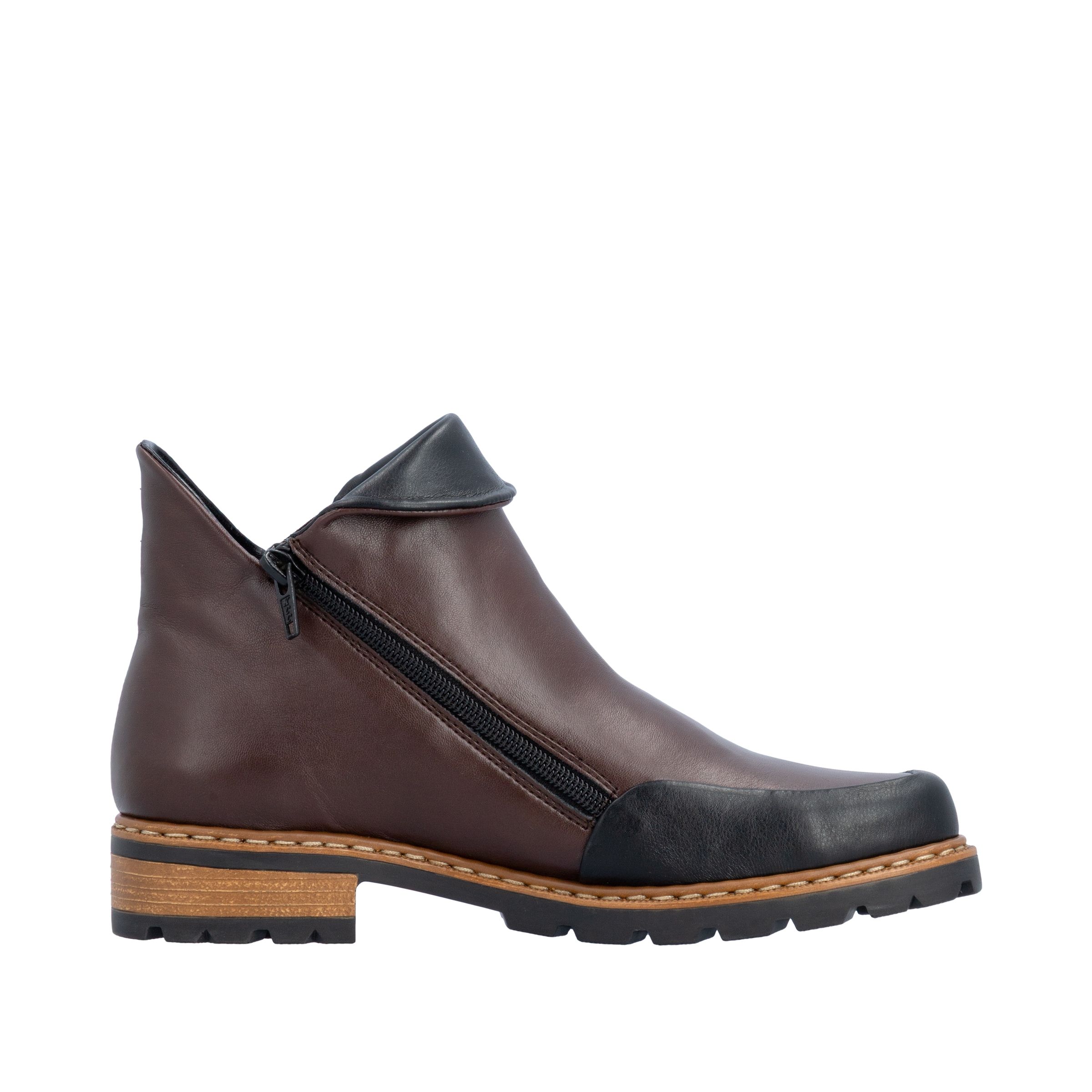 Rieker Chelseaboots  Ankleboots, Stiefelette, Blockabsatz, mit Kragen und Reißverschluss