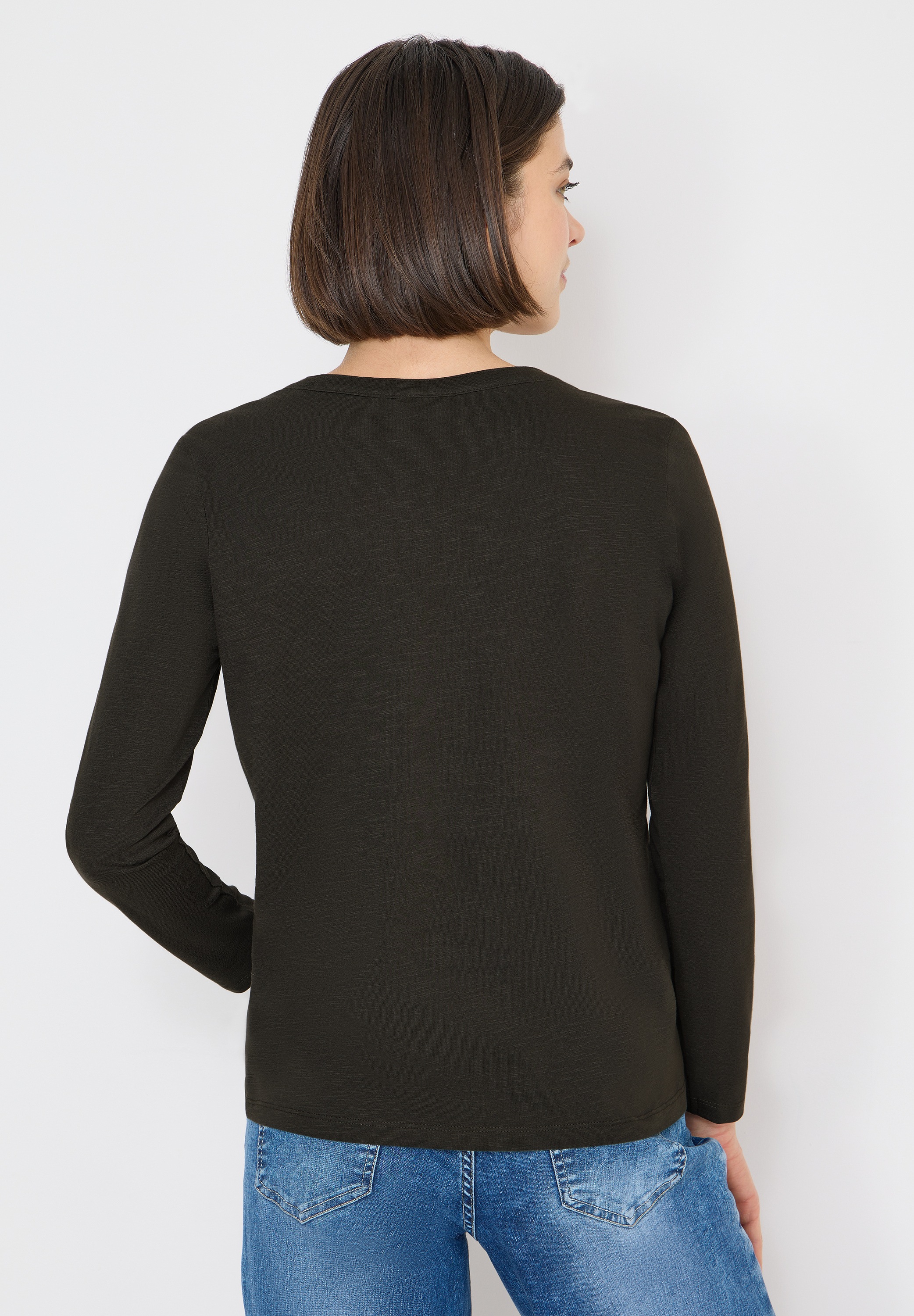 Cecil Langarmshirt aus reiner Baumwolle günstig online kaufen